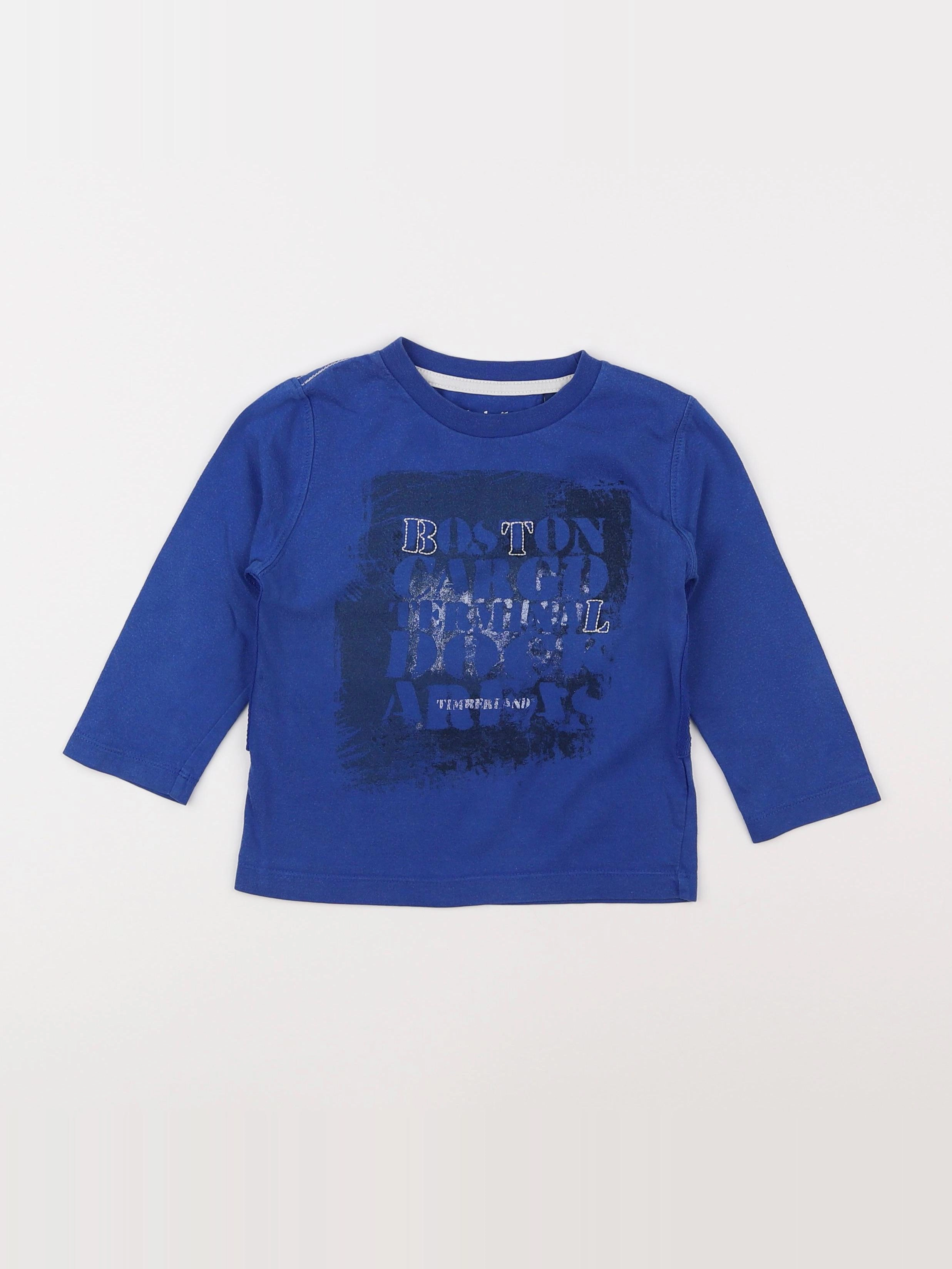 Timberland - tee-shirt bleu, blanc - 2 ans