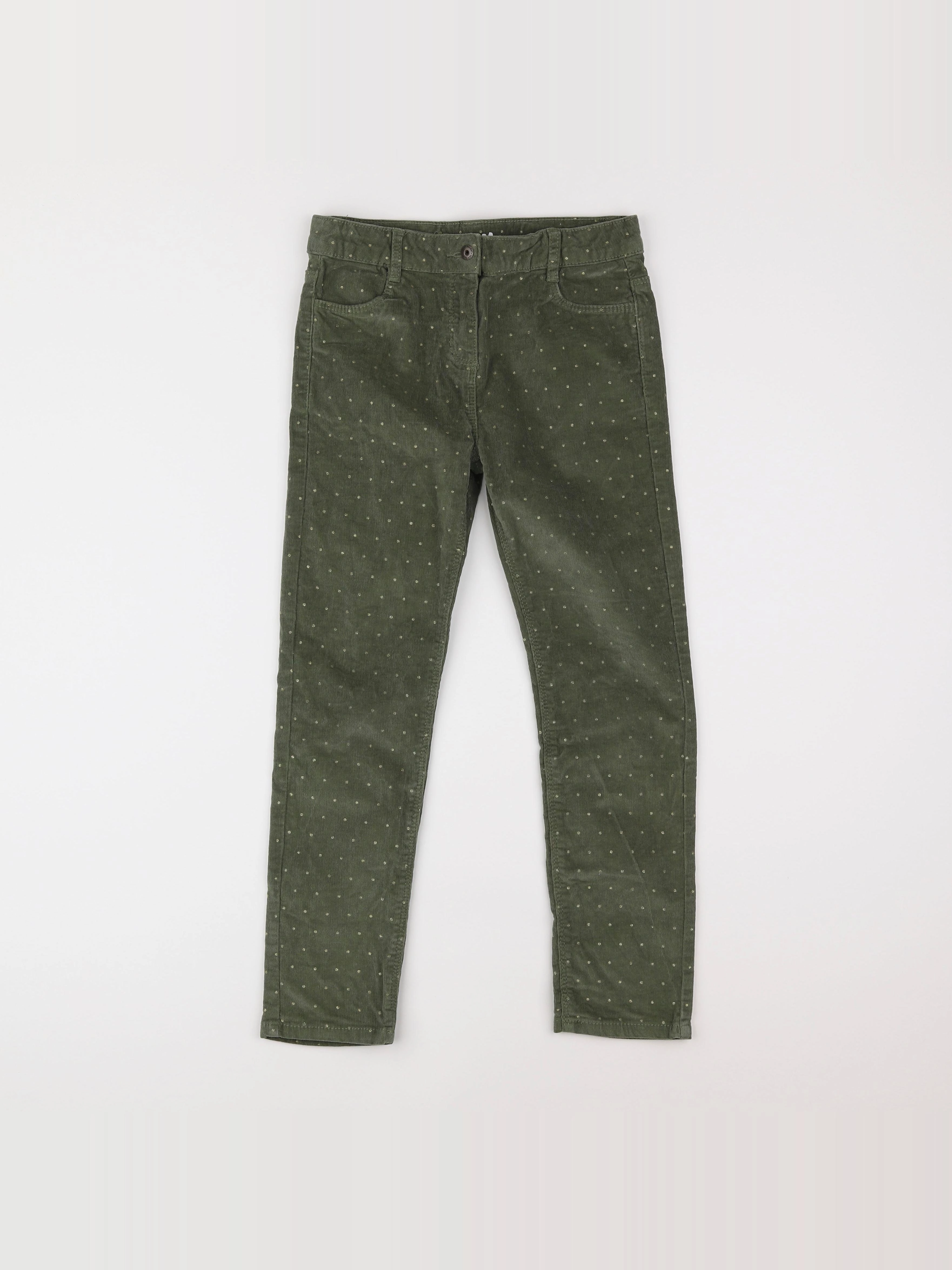 Vertbaudet - pantalon vert - 9 ans