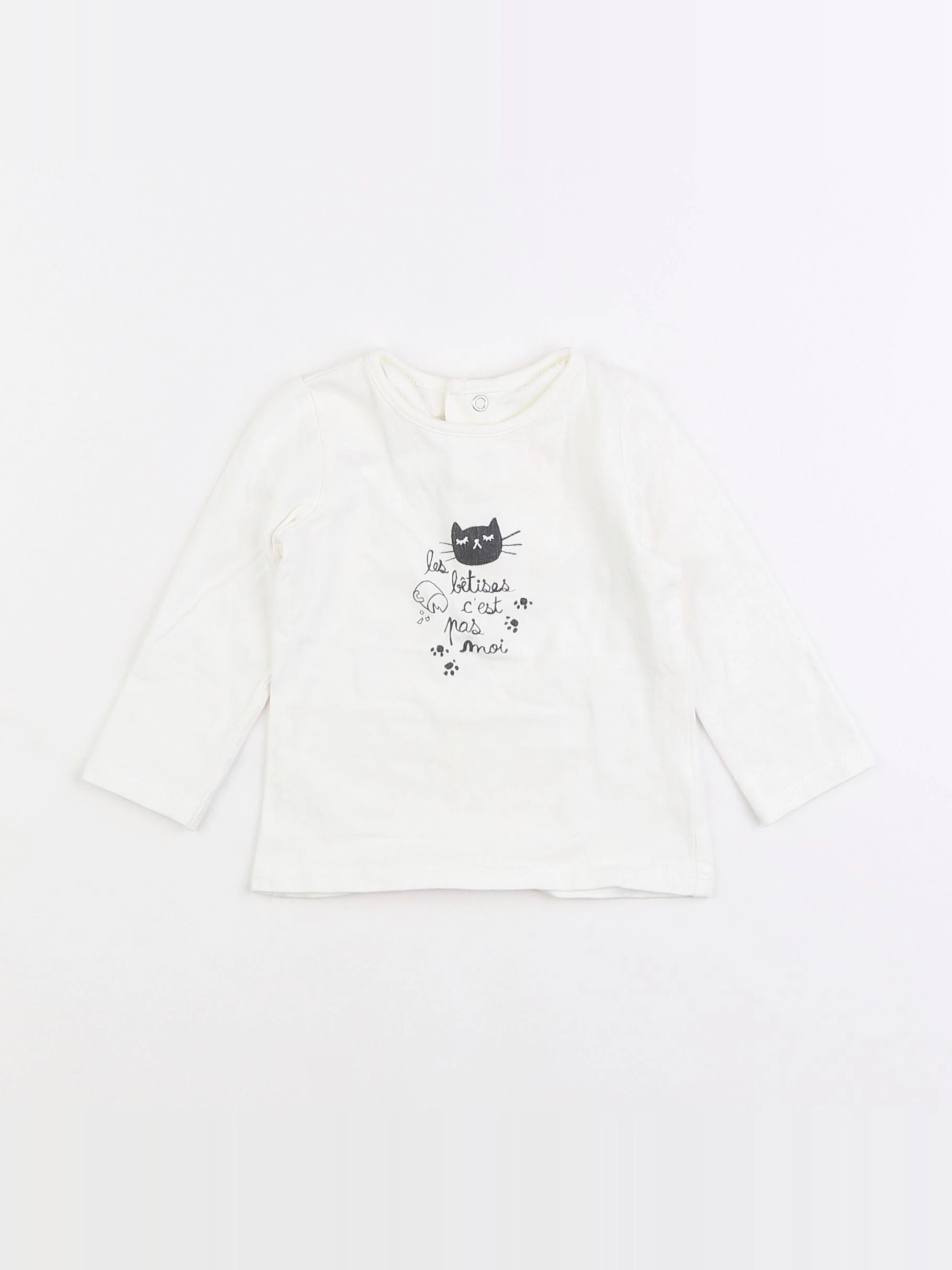 Catimini - tee-shirt beige - 9 mois