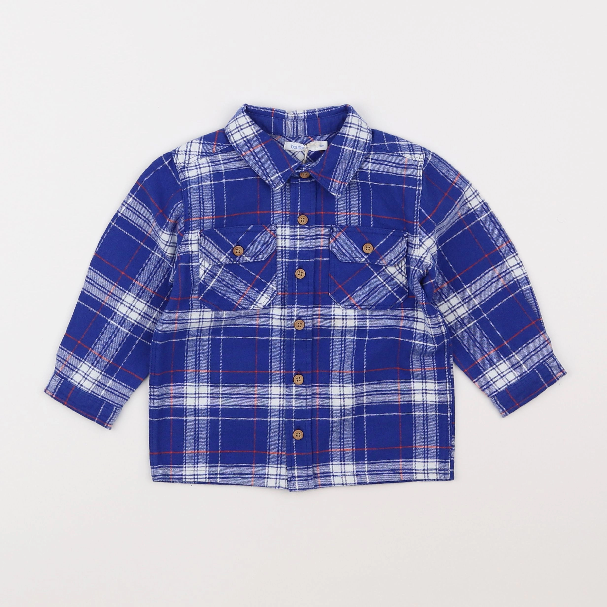 Boutchou - chemise bleu - 2 ans