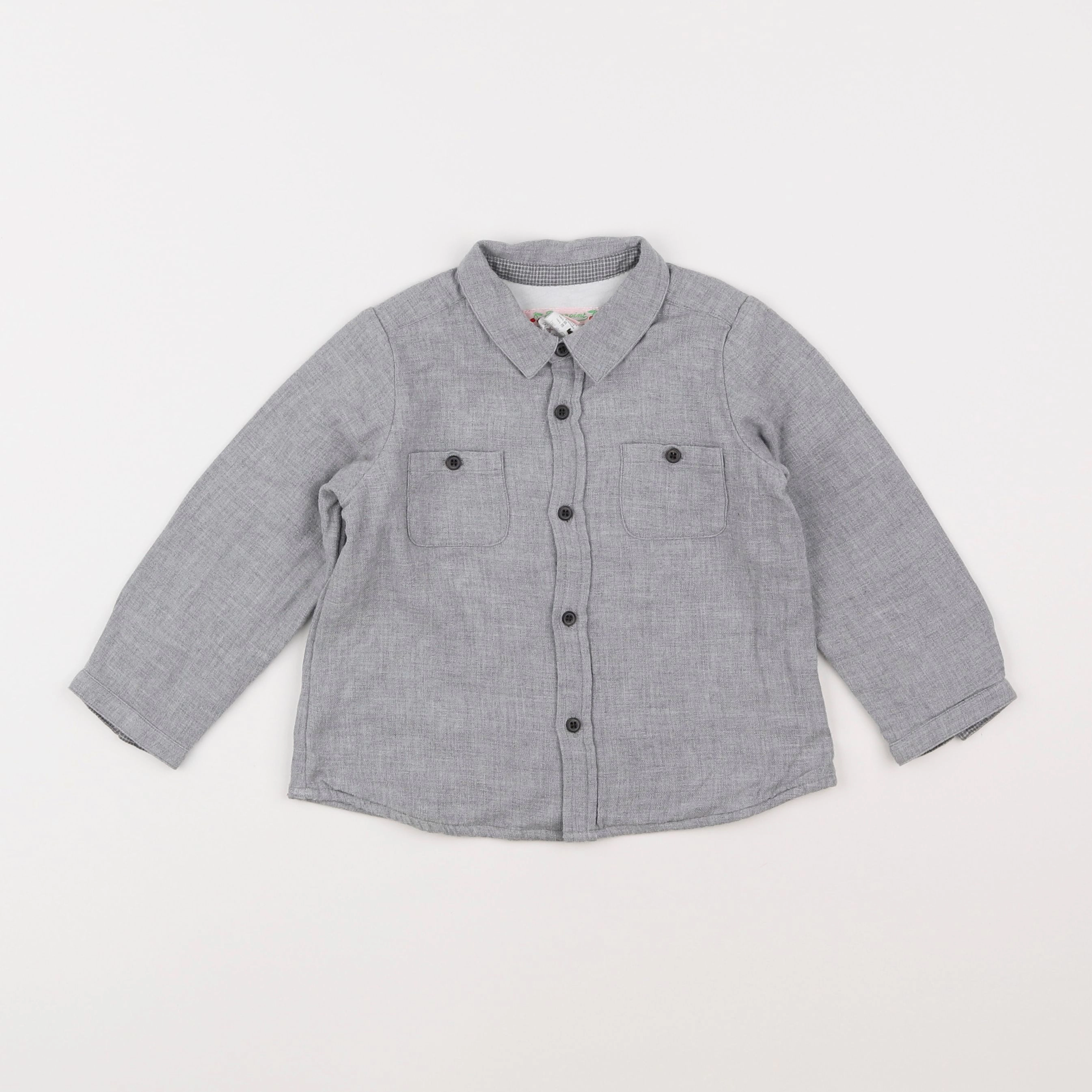 Bonpoint - chemise gris - 2 ans