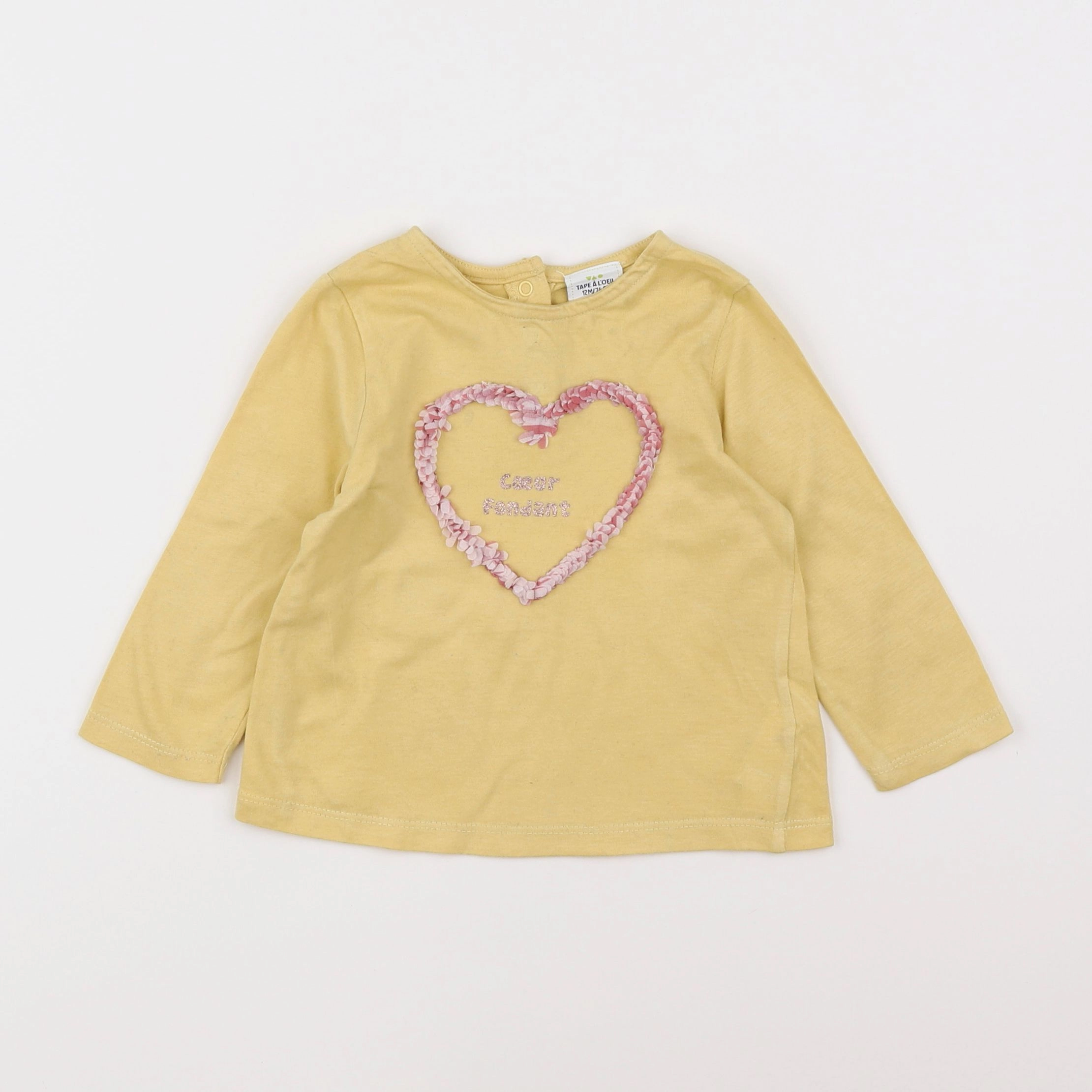 Tape à l'oeil - tee-shirt jaune - 12 mois