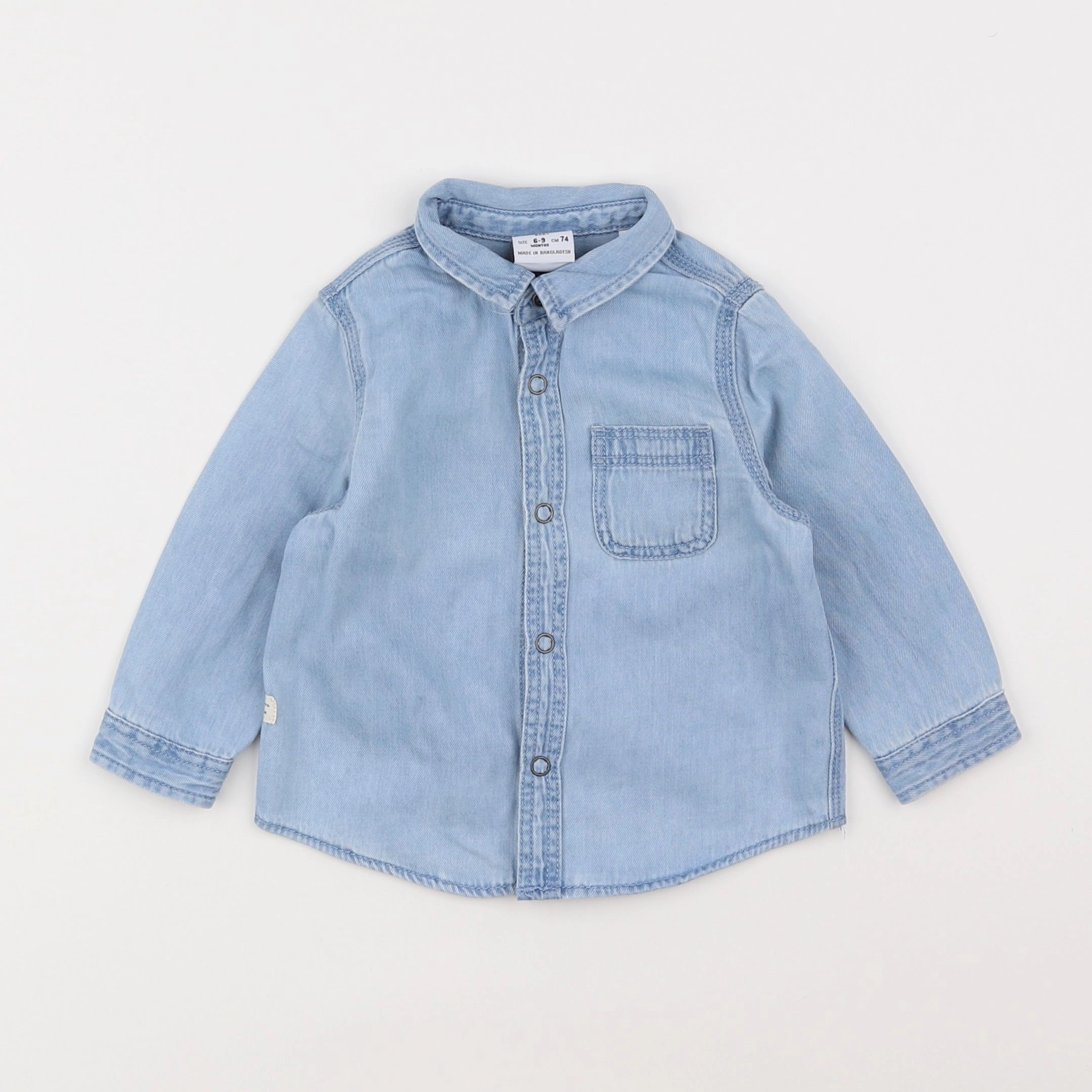 Zara - chemise bleu - 6/9 mois