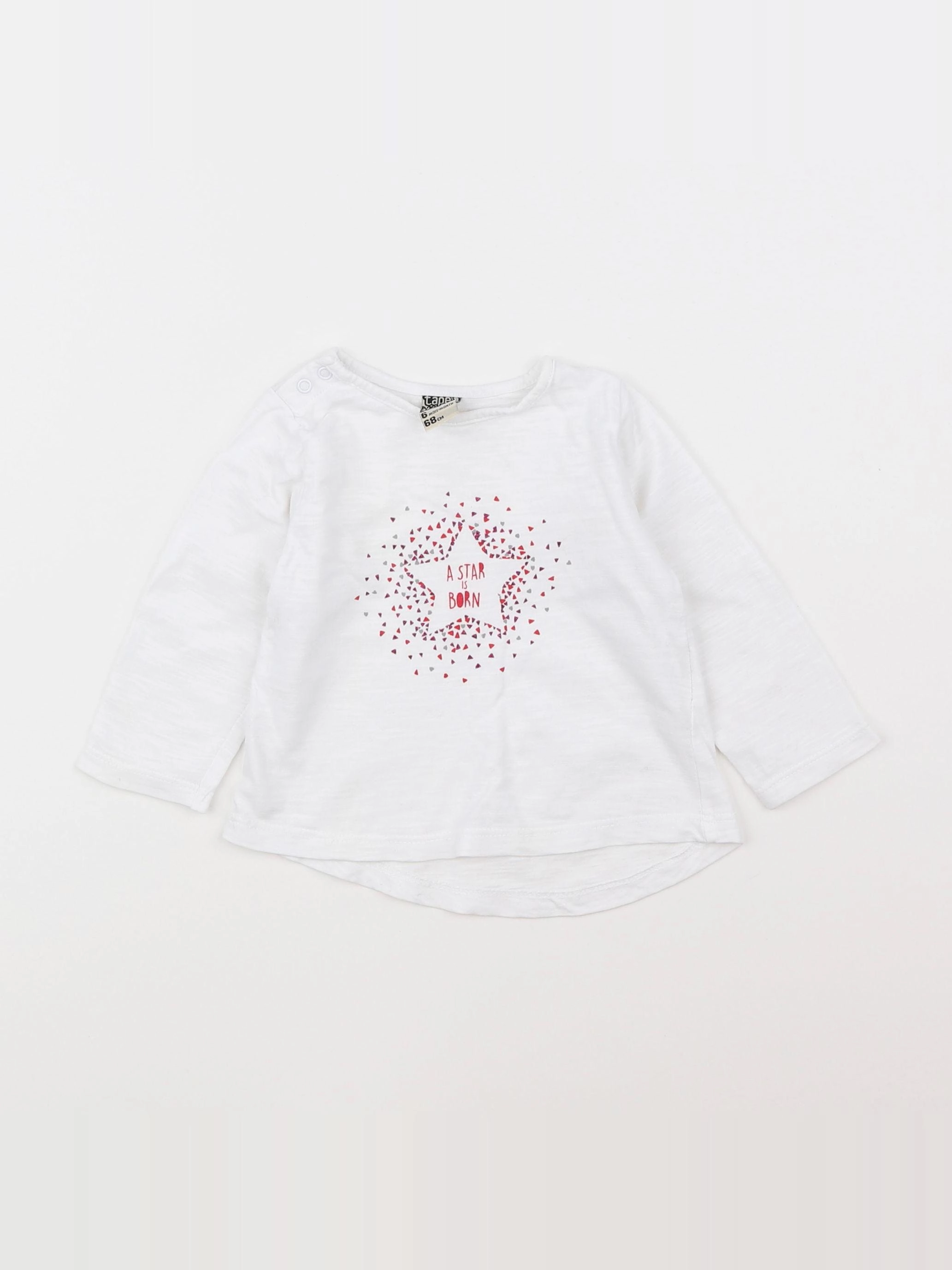 Tape à l'oeil - tee-shirt blanc - 6 mois