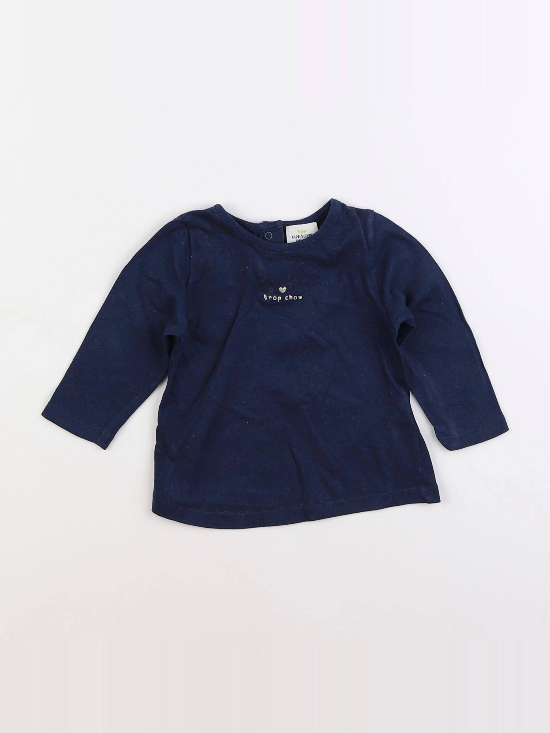 Tape à l'oeil - tee-shirt bleu - 6 mois
