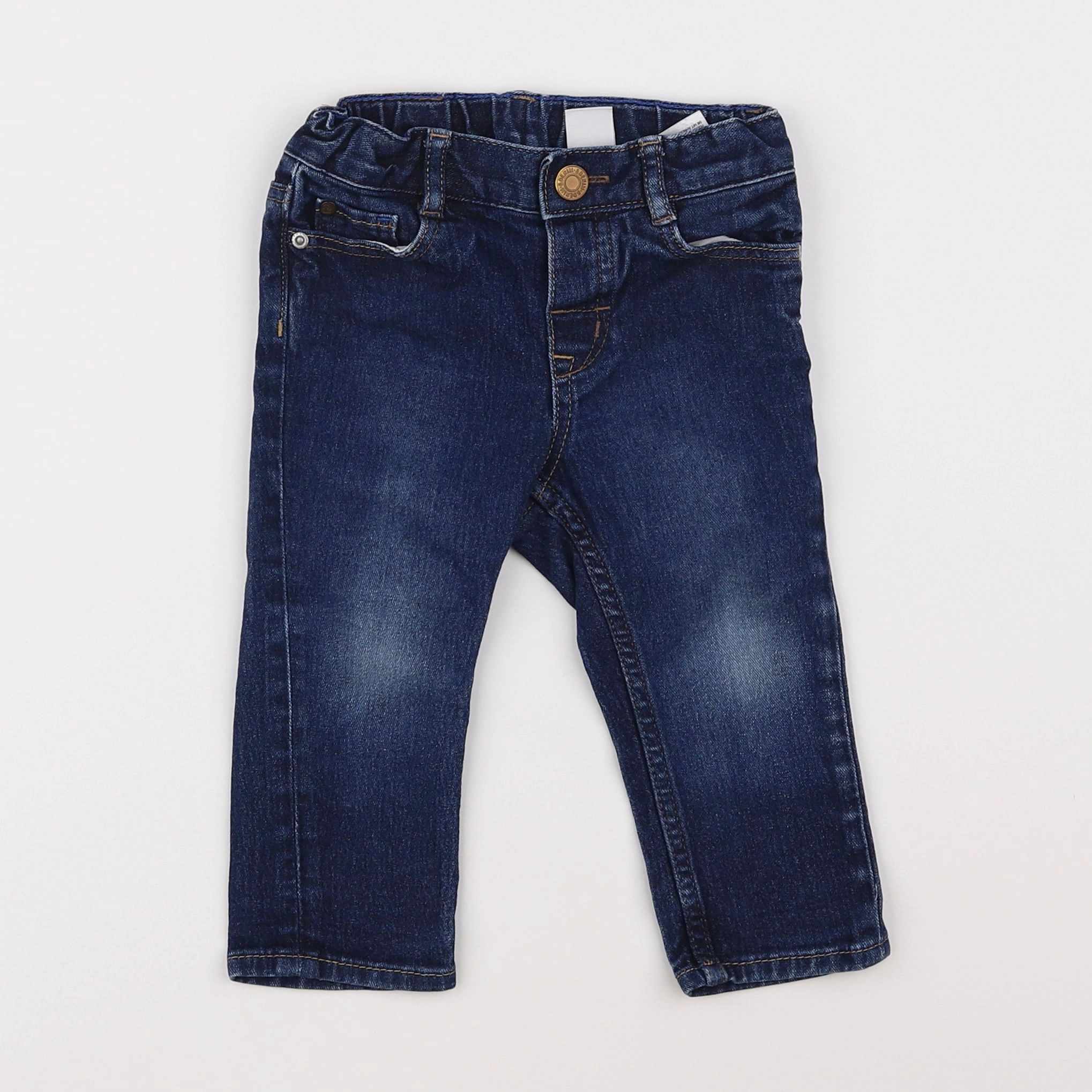 H&M - jean bleu - 9/12 mois