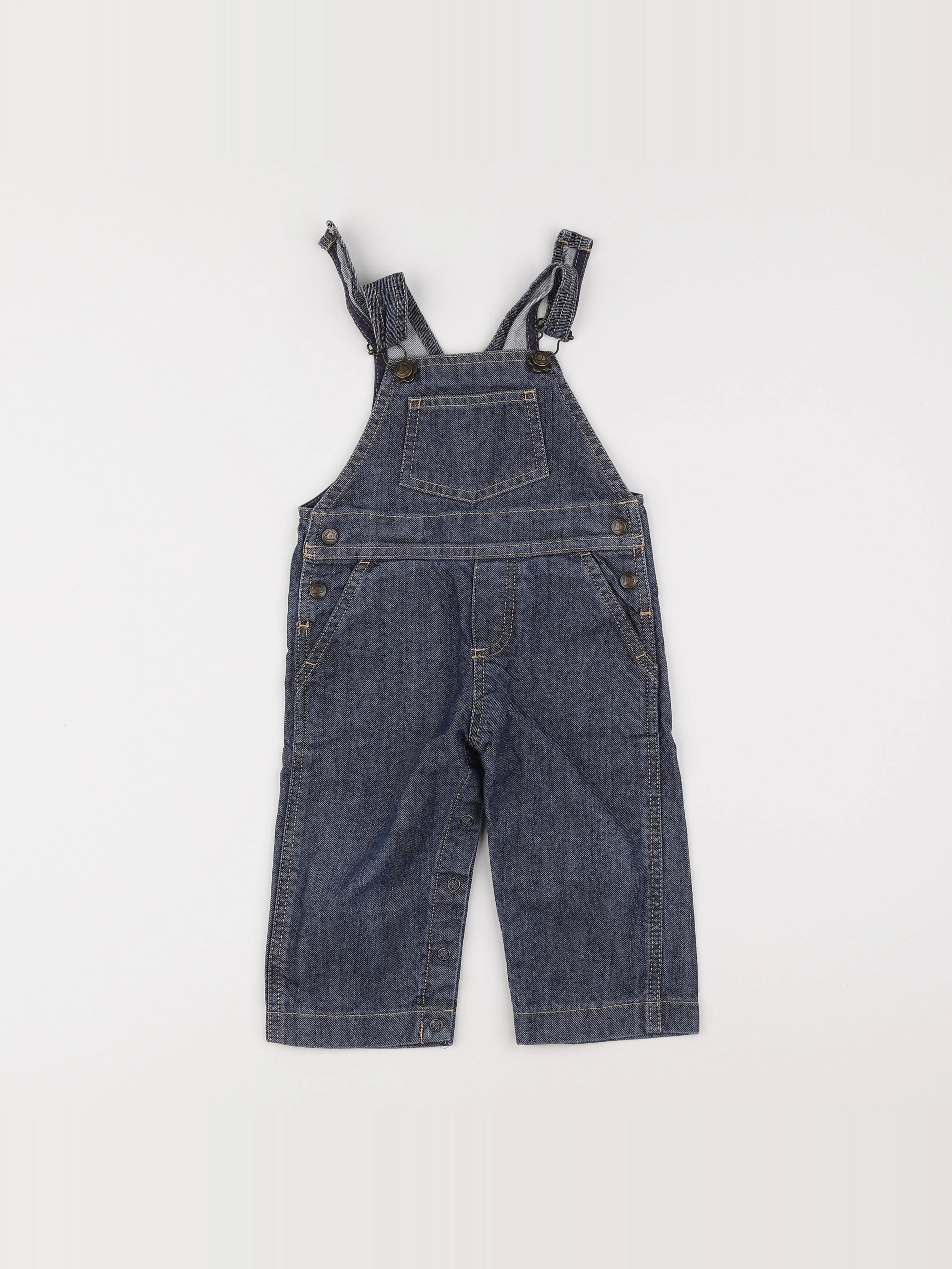 Petit Bateau - salopette bleu - 12 mois