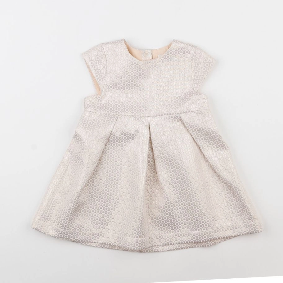 Vertbaudet - robe beige, or - 2 ans