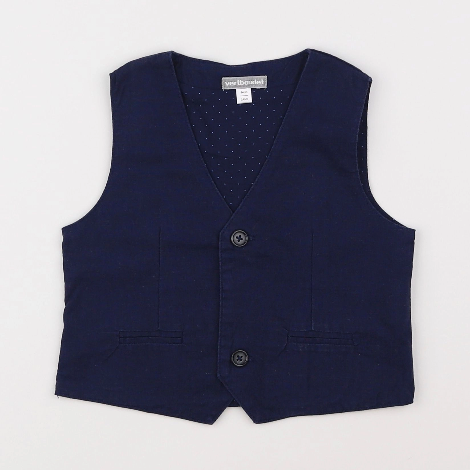 Vertbaudet - gilet bleu - 3 ans