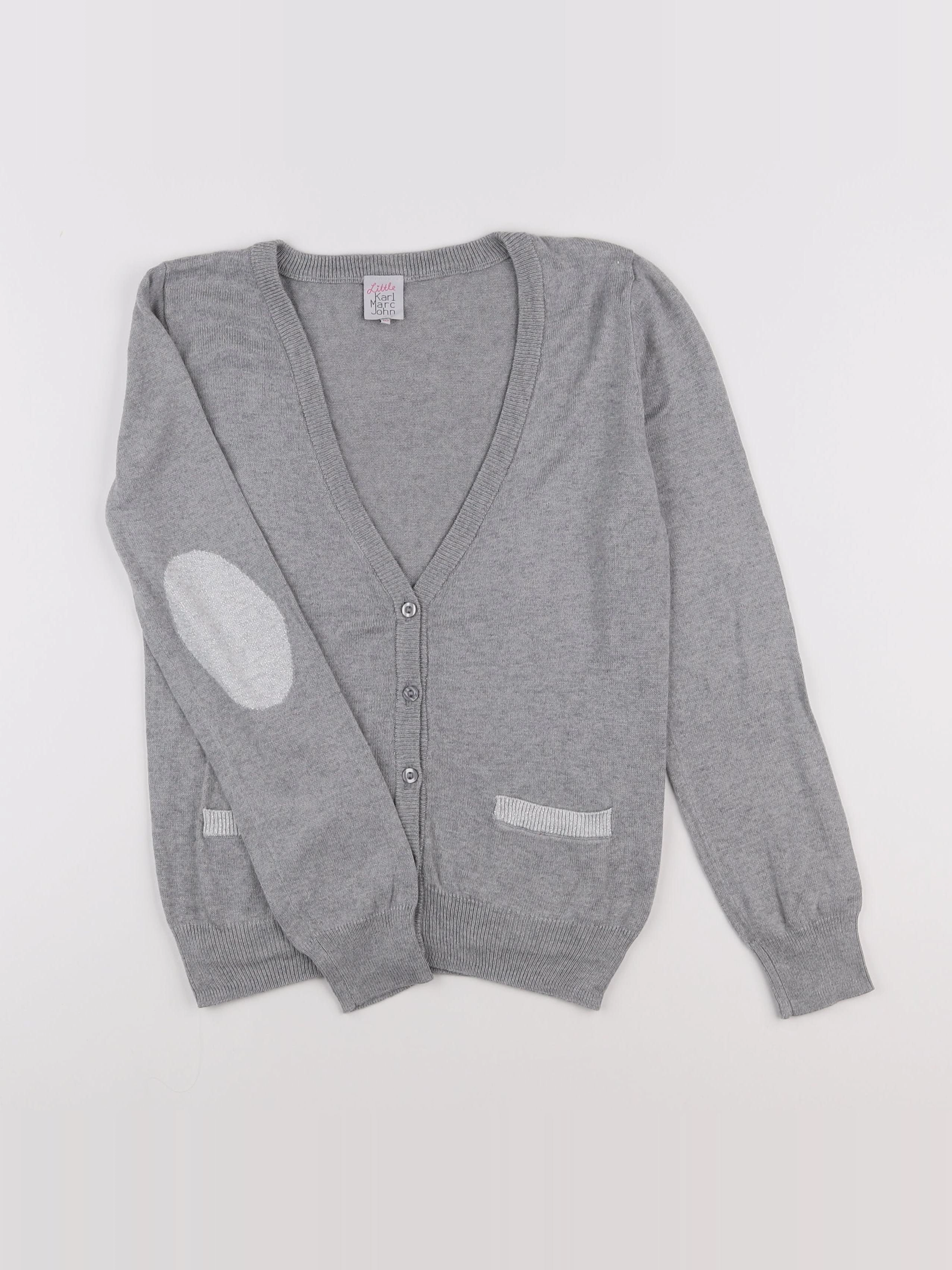 Little Karl Marc John - gilet gris - 10 ans