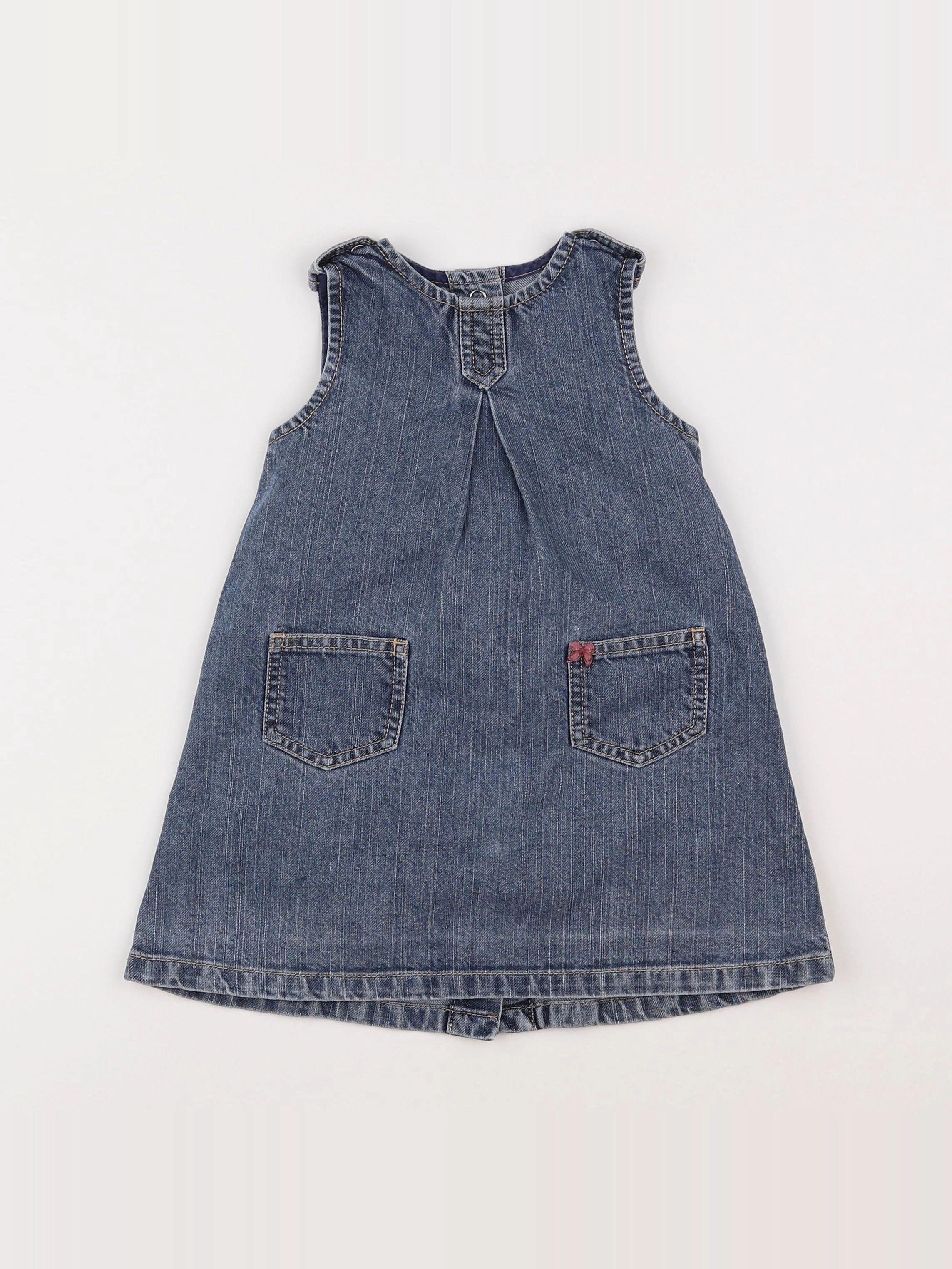 Petit Bateau - robe bleu - 18 mois