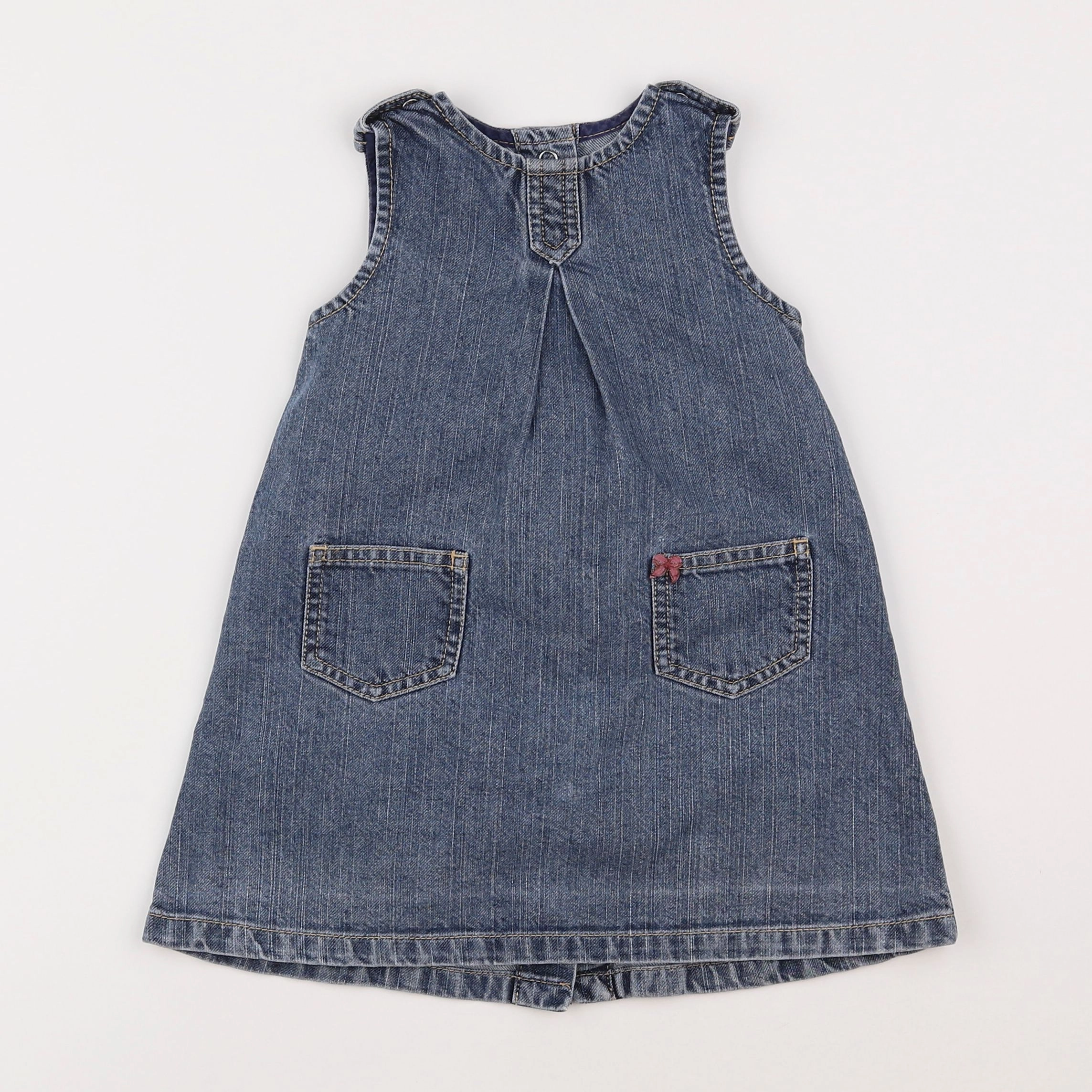 Petit Bateau - robe bleu - 18 mois
