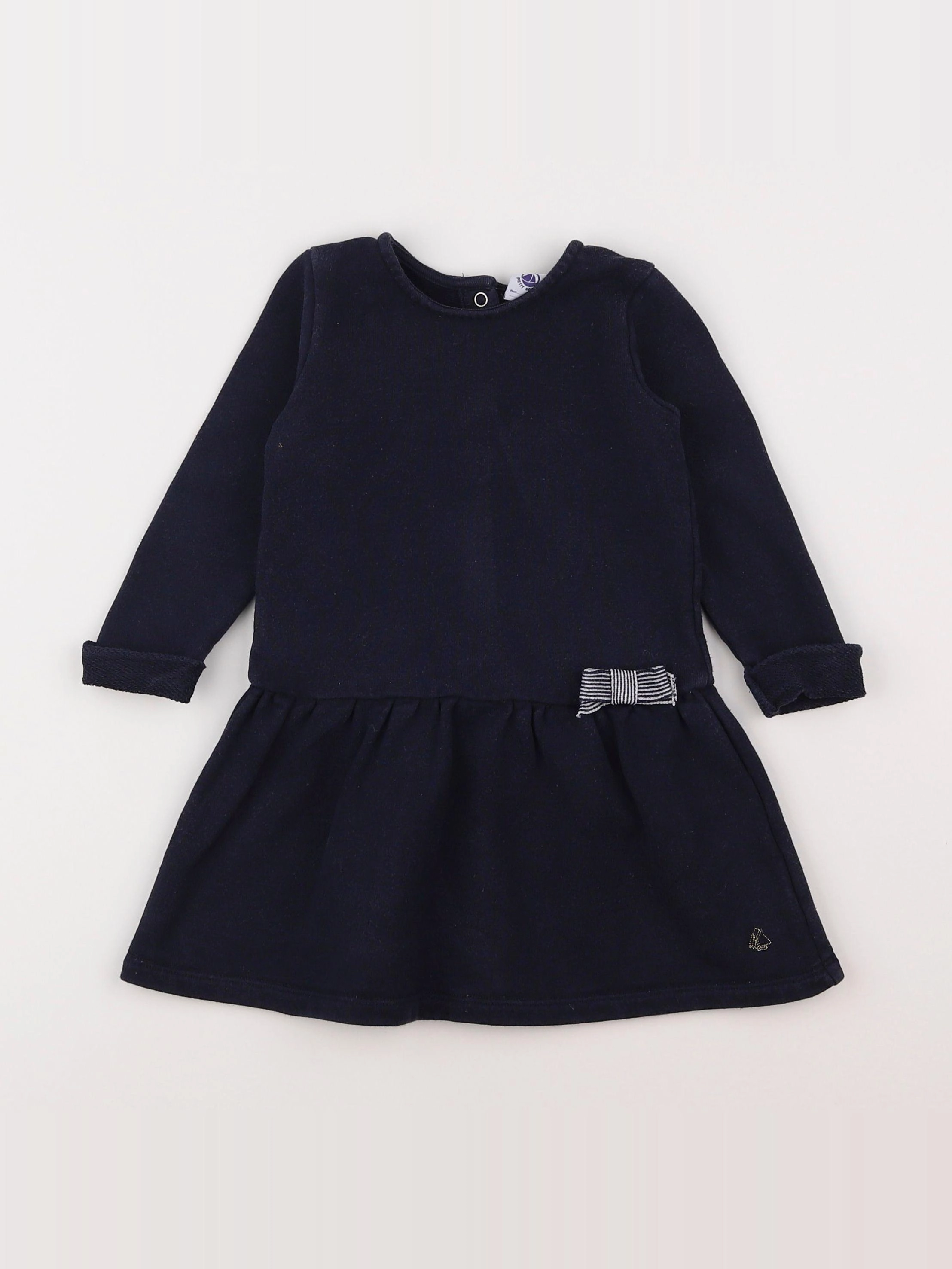 Petit Bateau - robe bleu - 18 mois