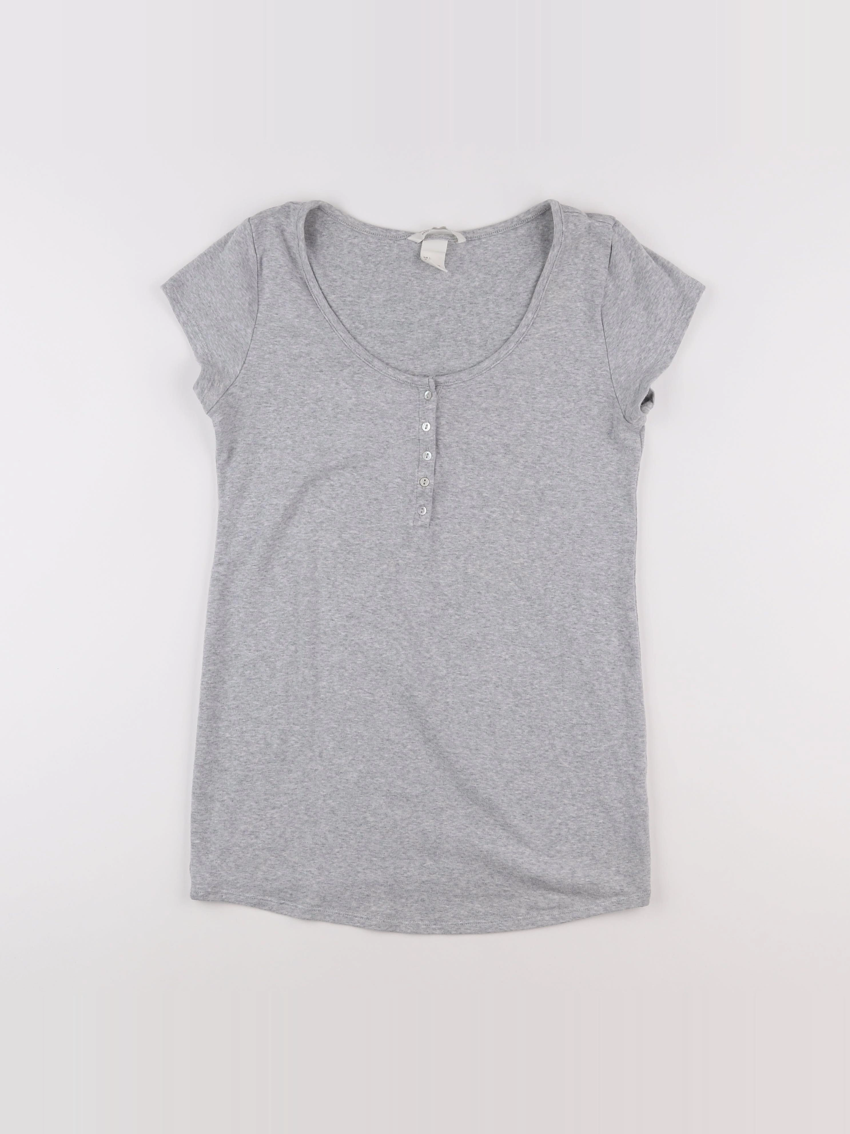 H&M - tee-shirt grossesse gris - 40