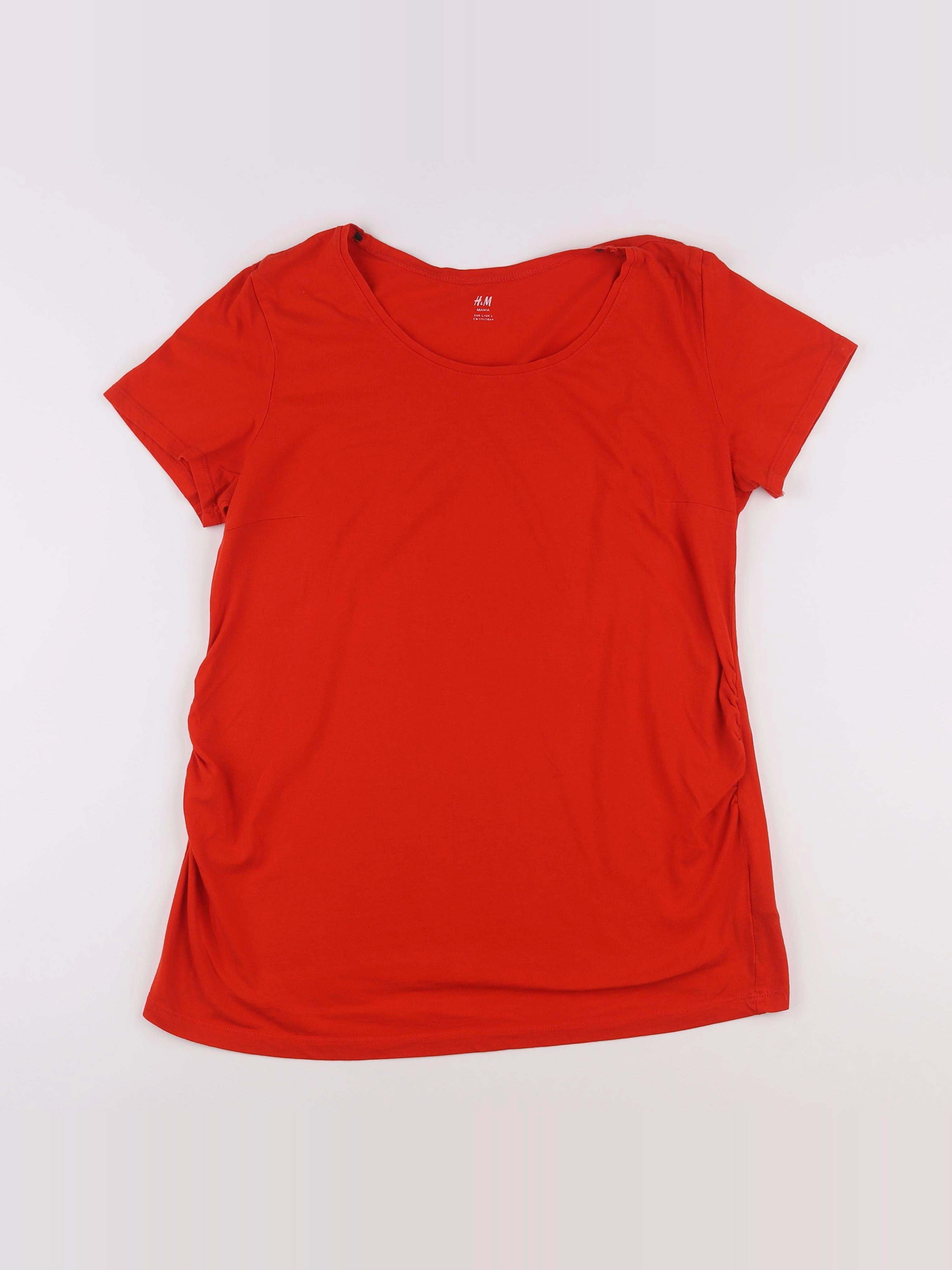 H&M - tee-shirt grossesse rouge - 40