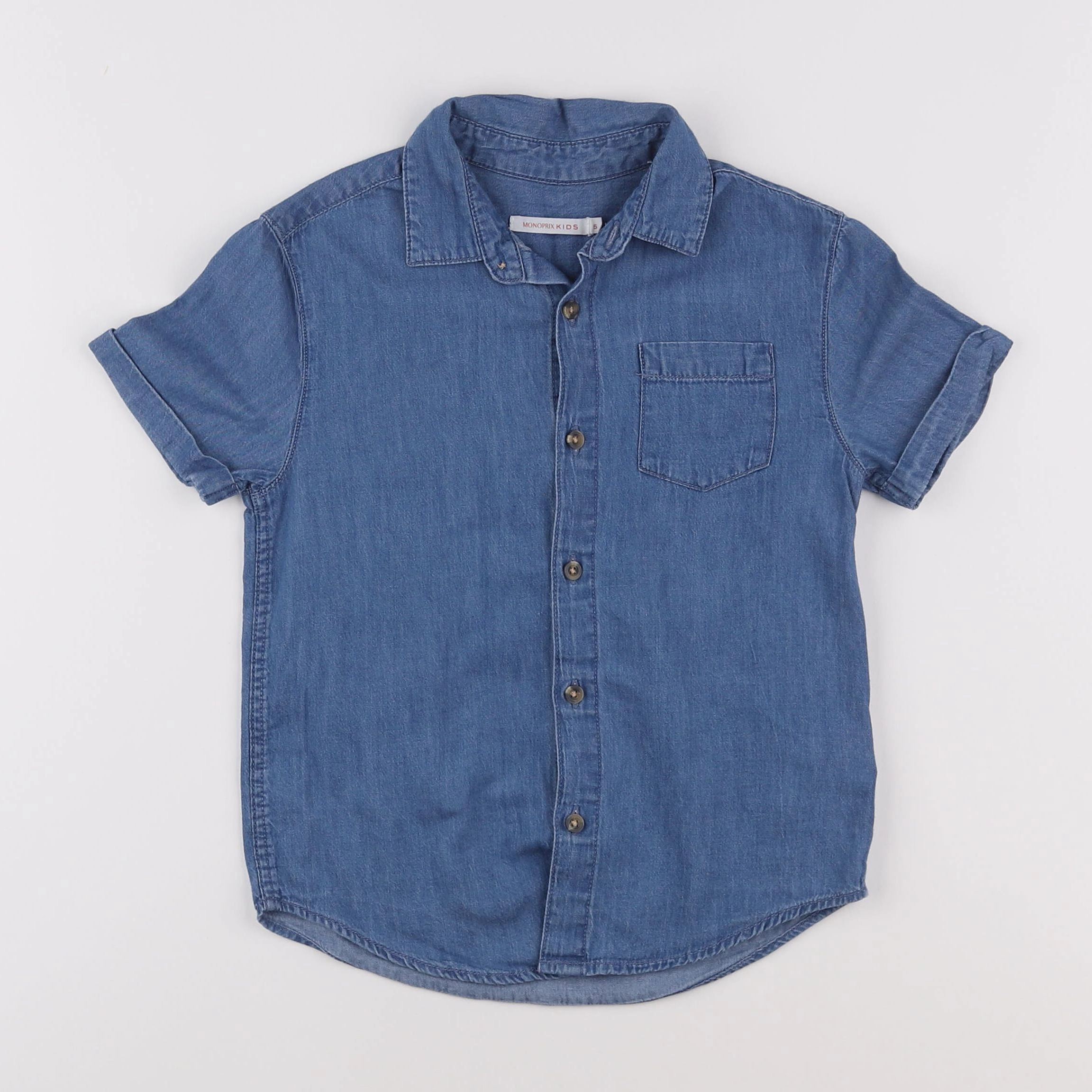 Monoprix - chemise bleu - 5 ans