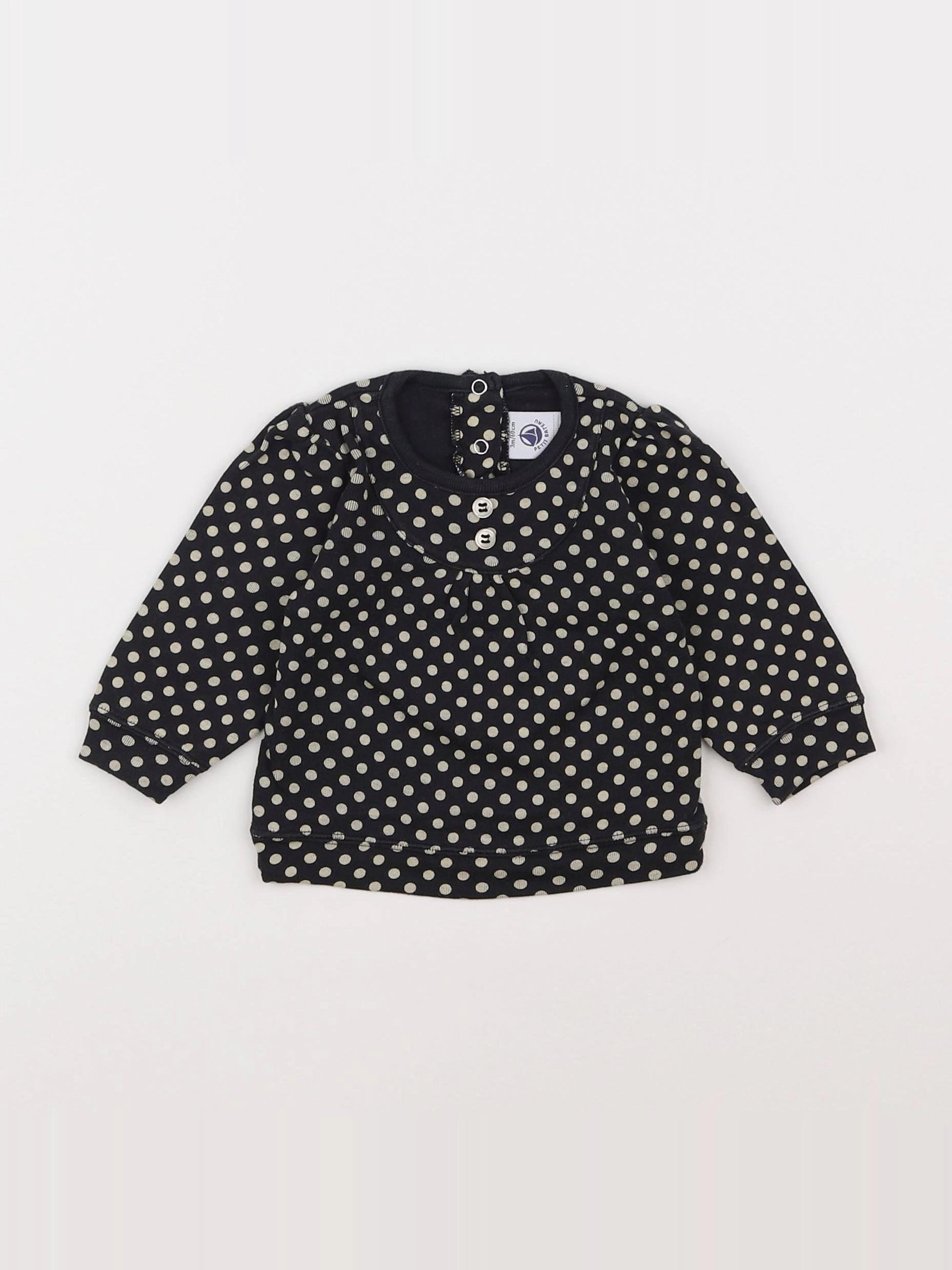 Petit Bateau - tee-shirt noir - 3 mois
