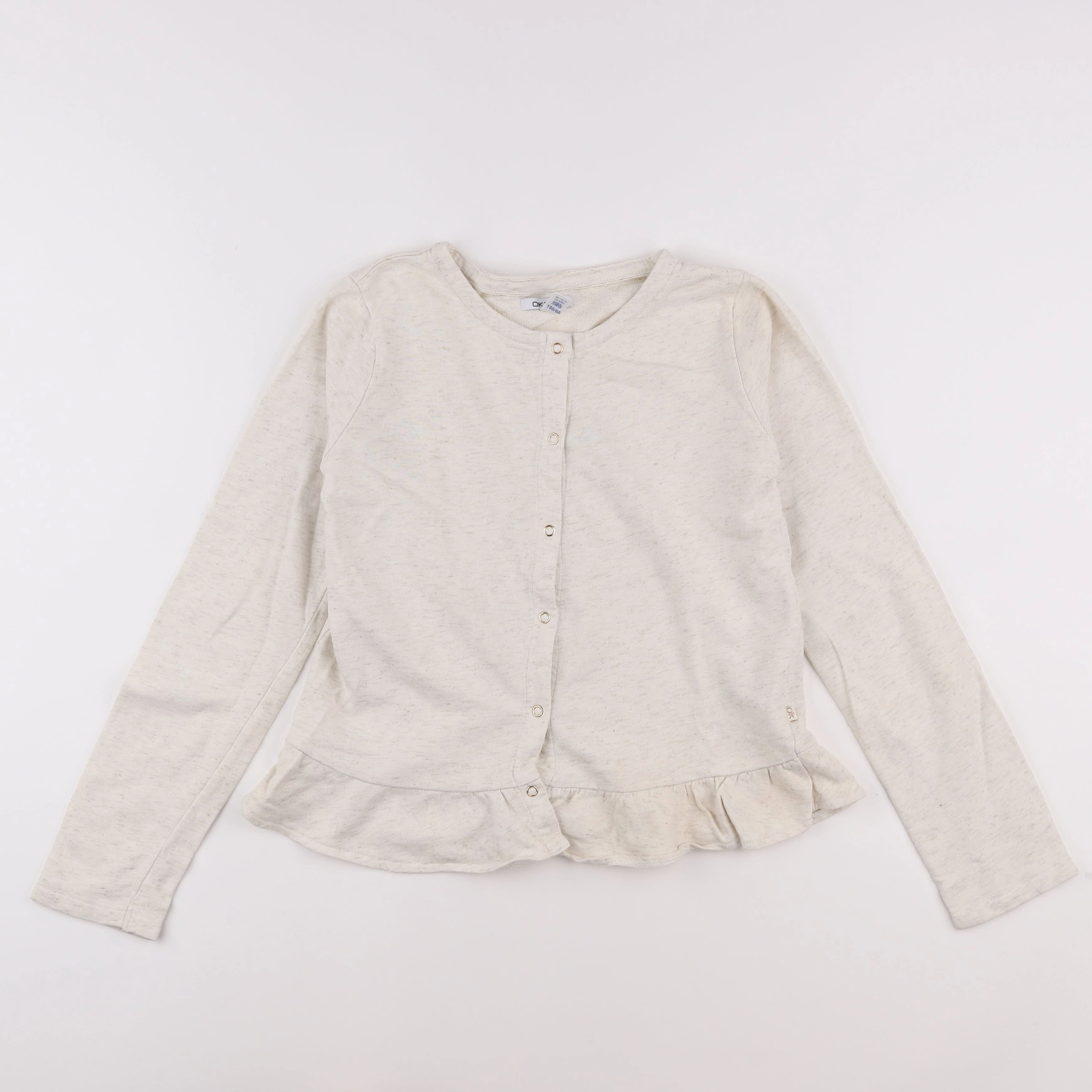 Okaidi - sweat beige - 12 ans