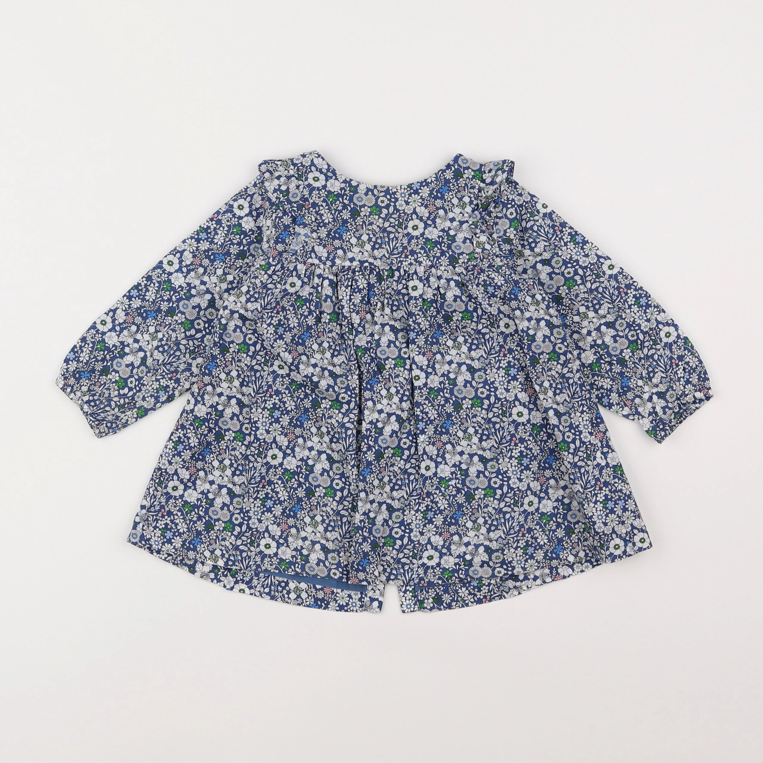 Jacadi - robe liberty bleu - 12 mois