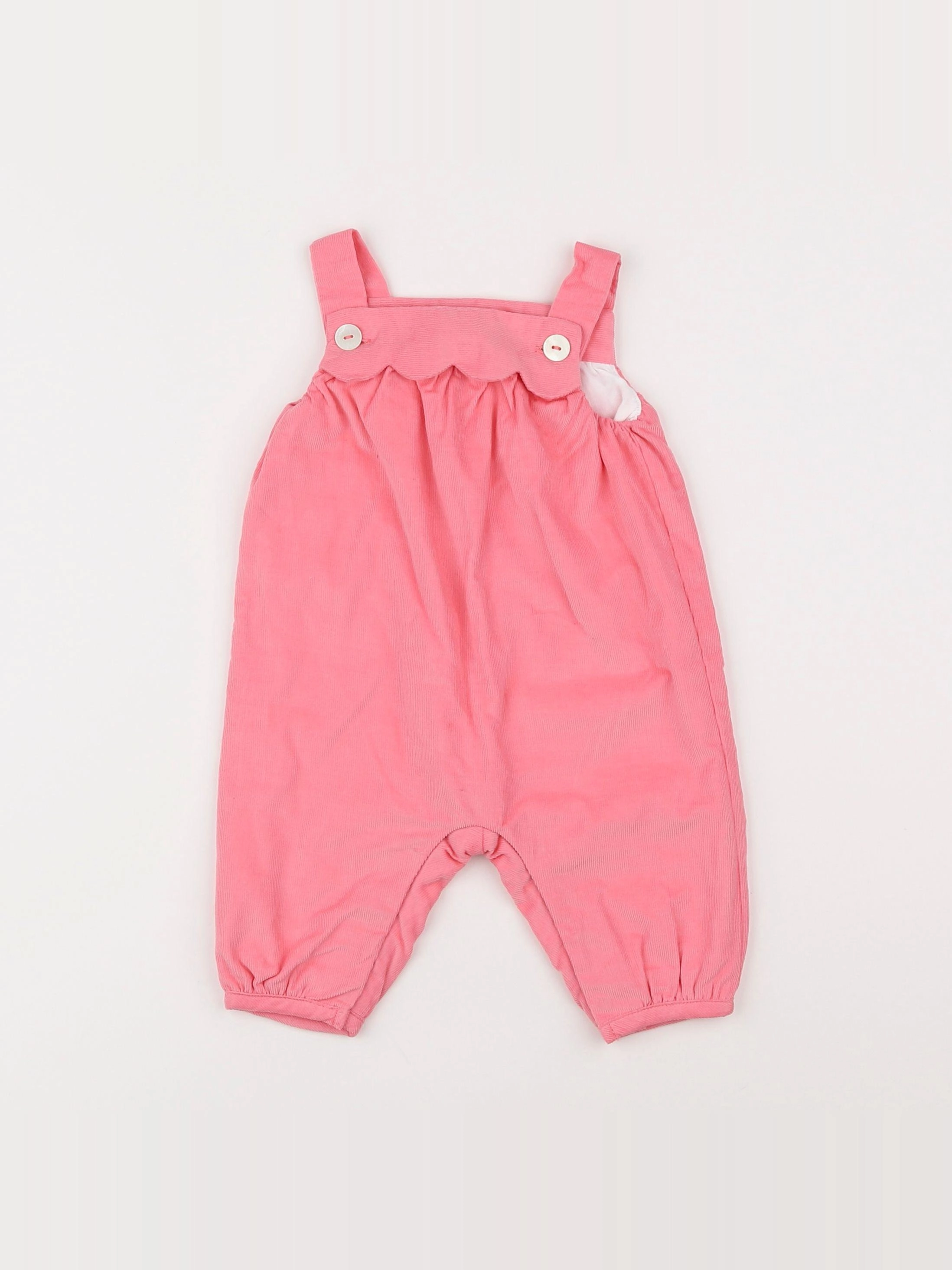 Jacadi - salopette doublé rose - 3 mois