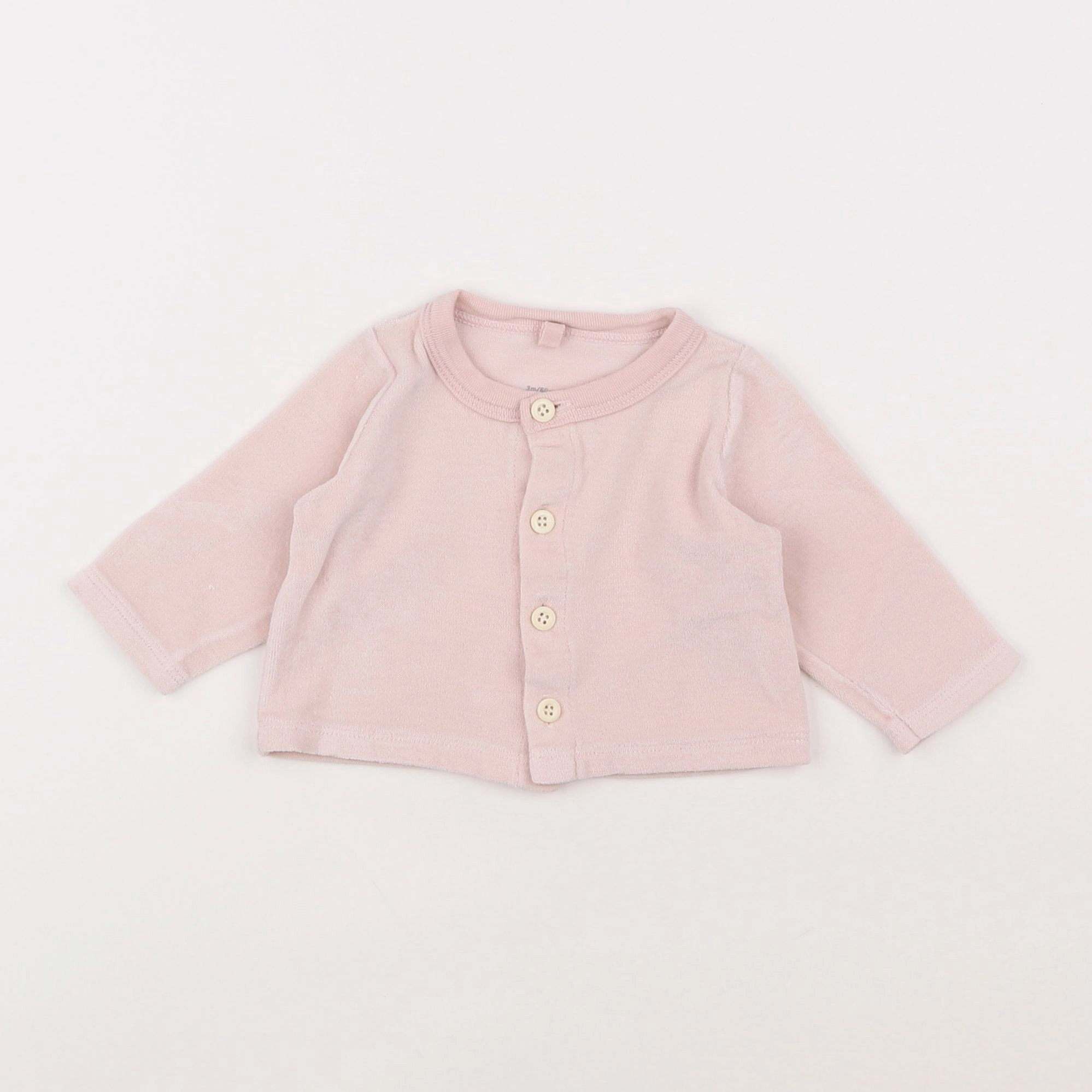 Petit Bateau - gilet rose - 3 mois