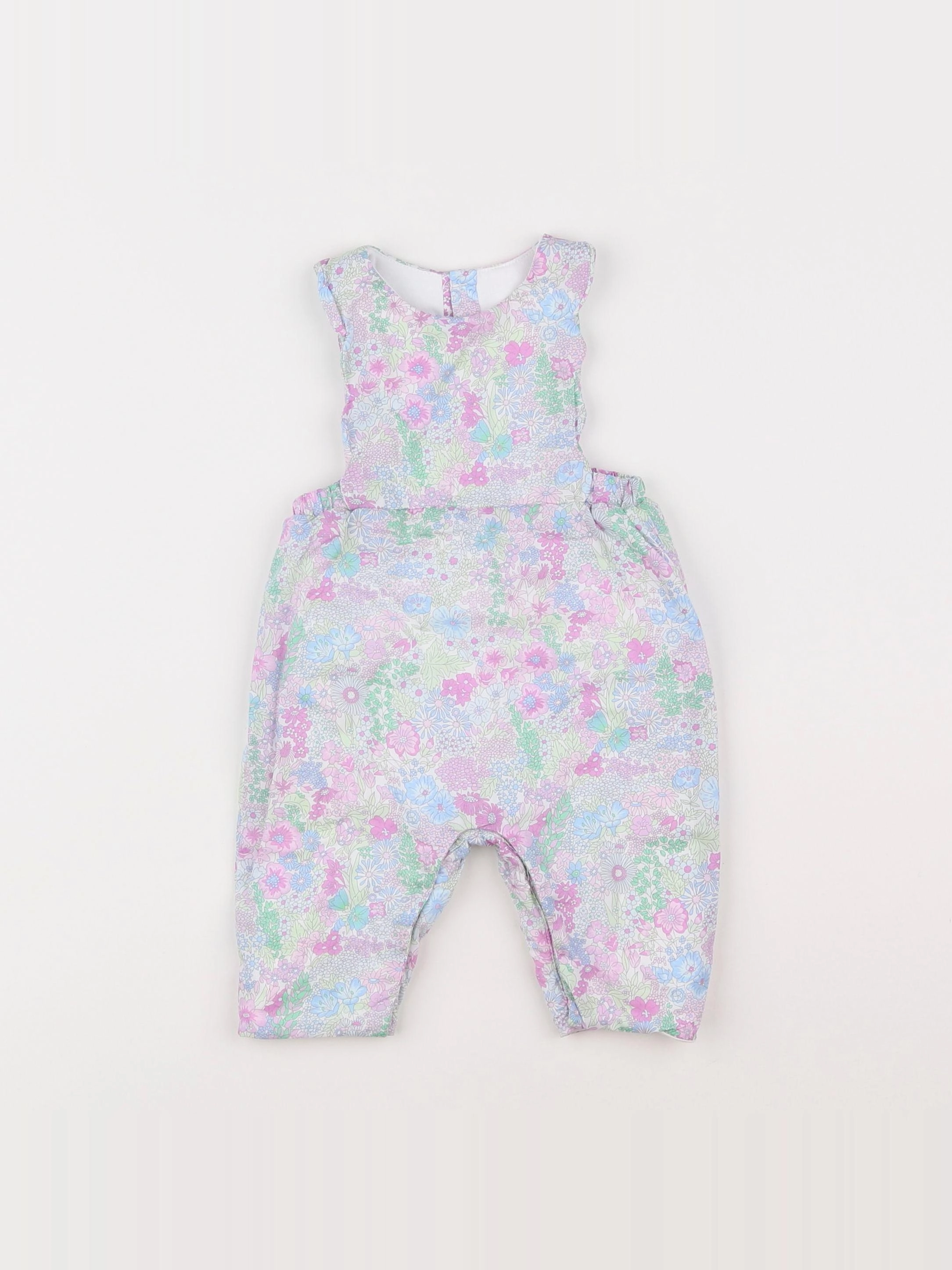 Jacadi - combinaison doublé, liberty coton multicolore - 3 mois