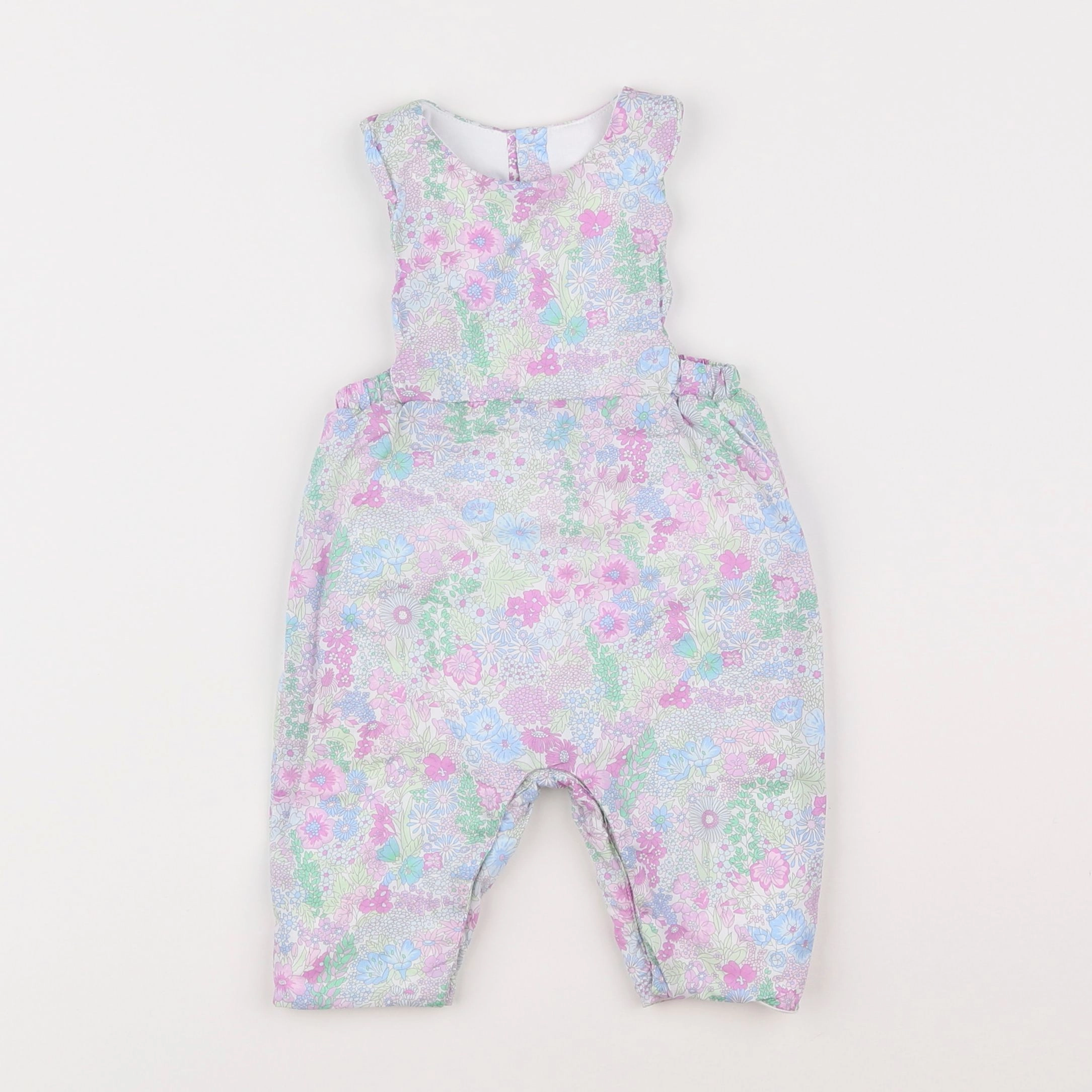 Jacadi - combinaison doublé, liberty coton multicolore - 3 mois
