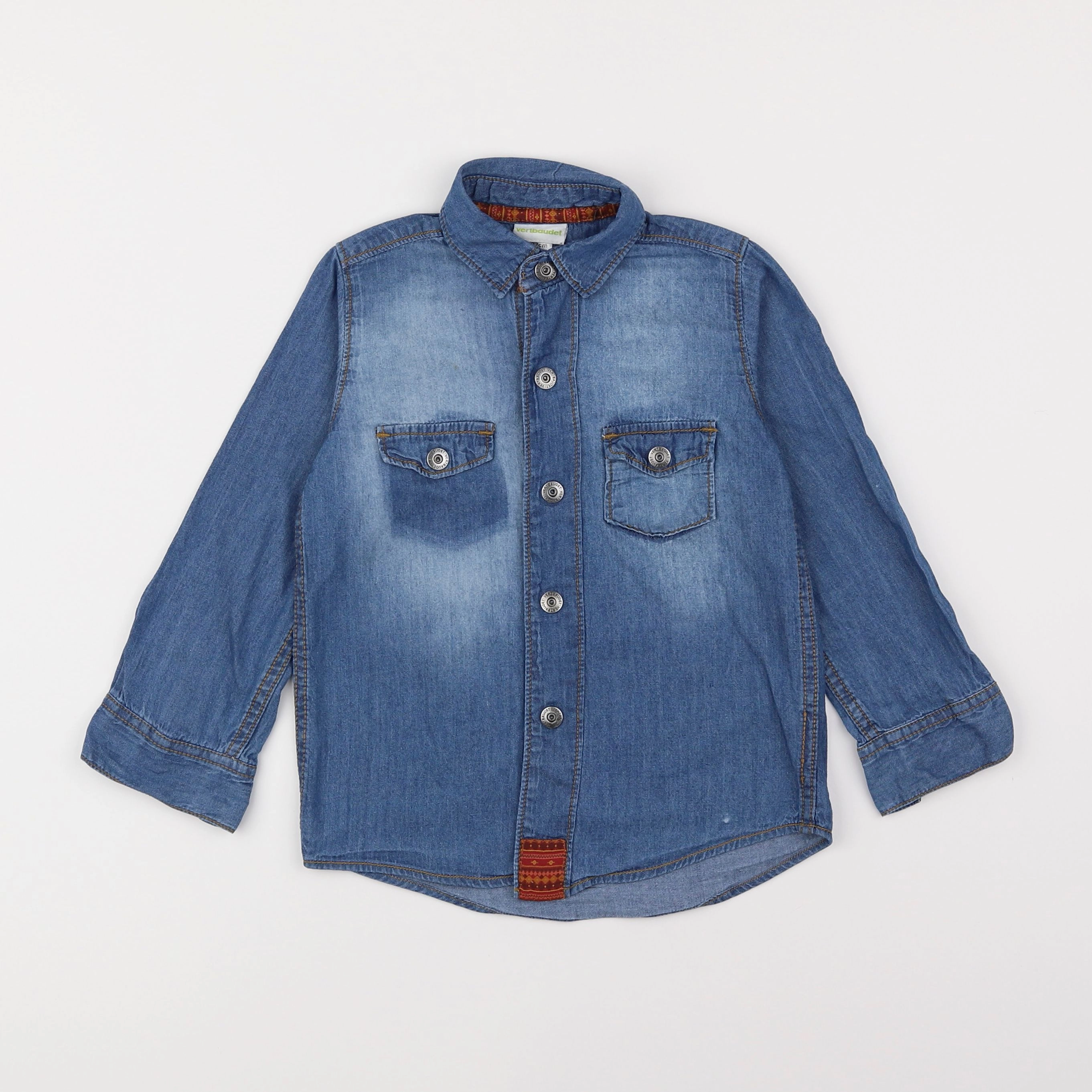 Vertbaudet - chemise bleu - 4 ans