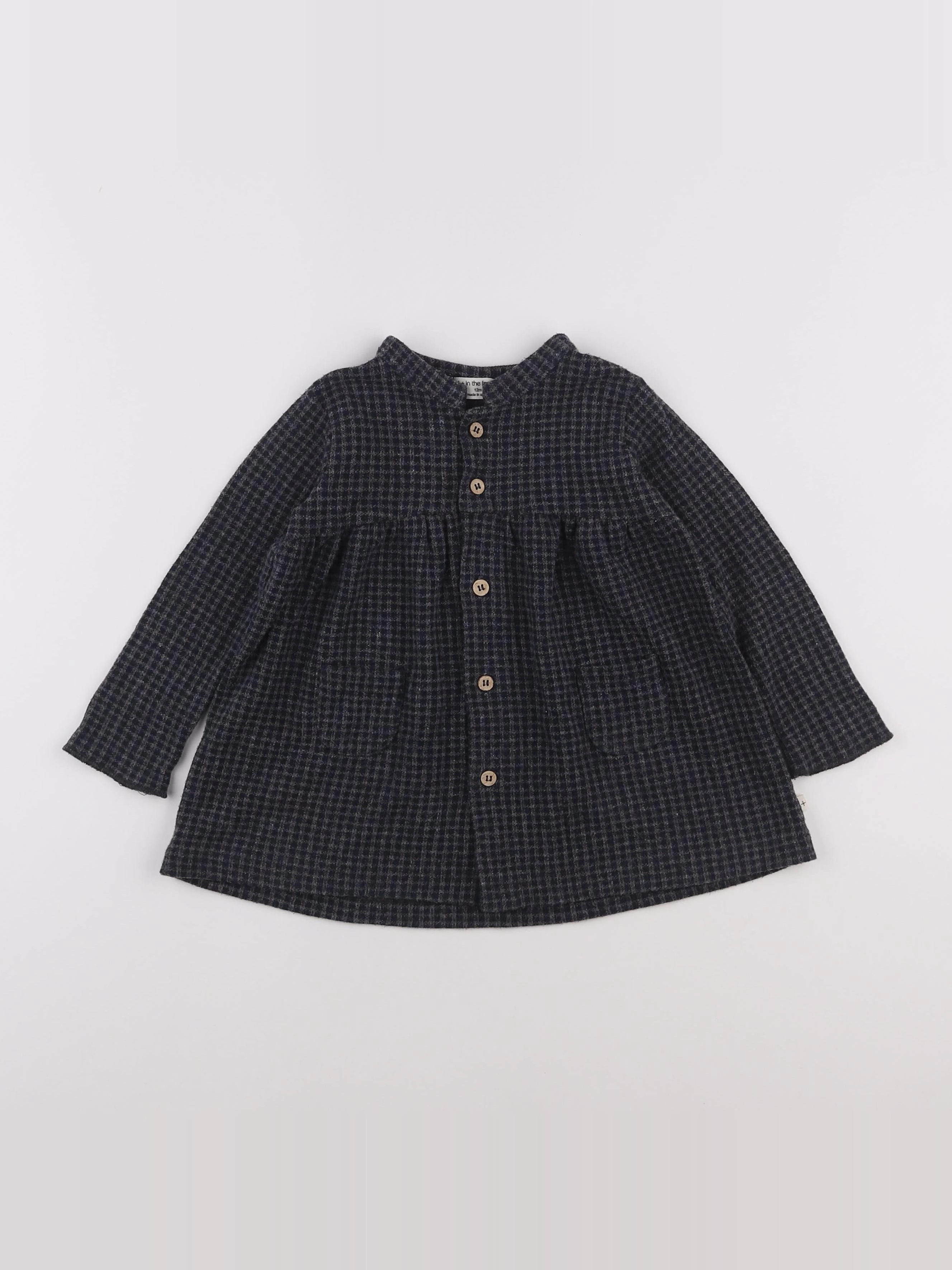 1+ In the family - robe gris - 12 mois