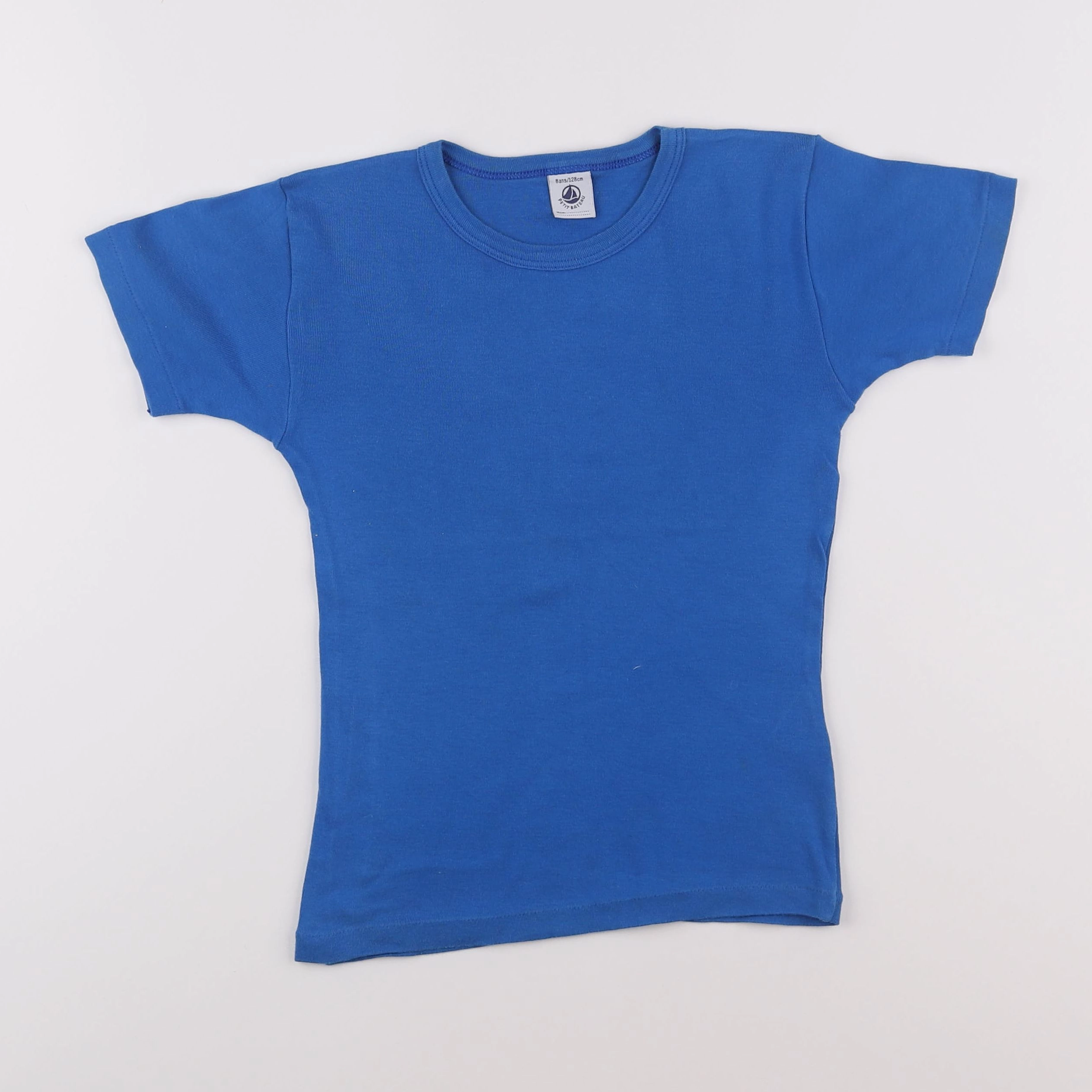 Petit Bateau - maillot de corps bleu - 8 ans