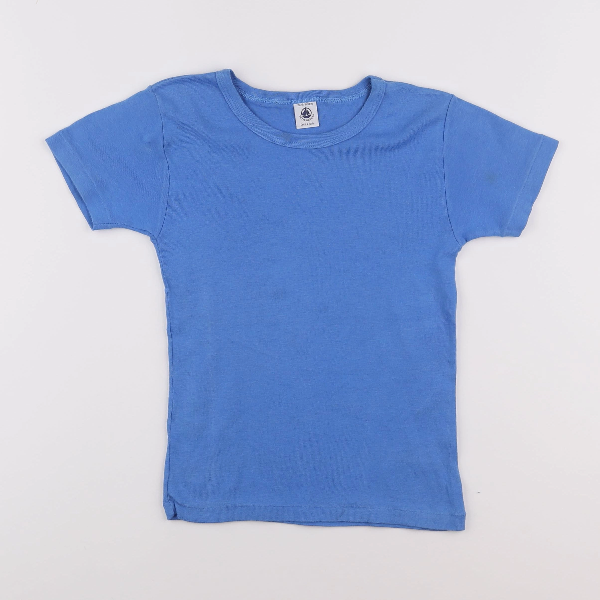 Petit Bateau - maillot de corps bleu - 8 ans