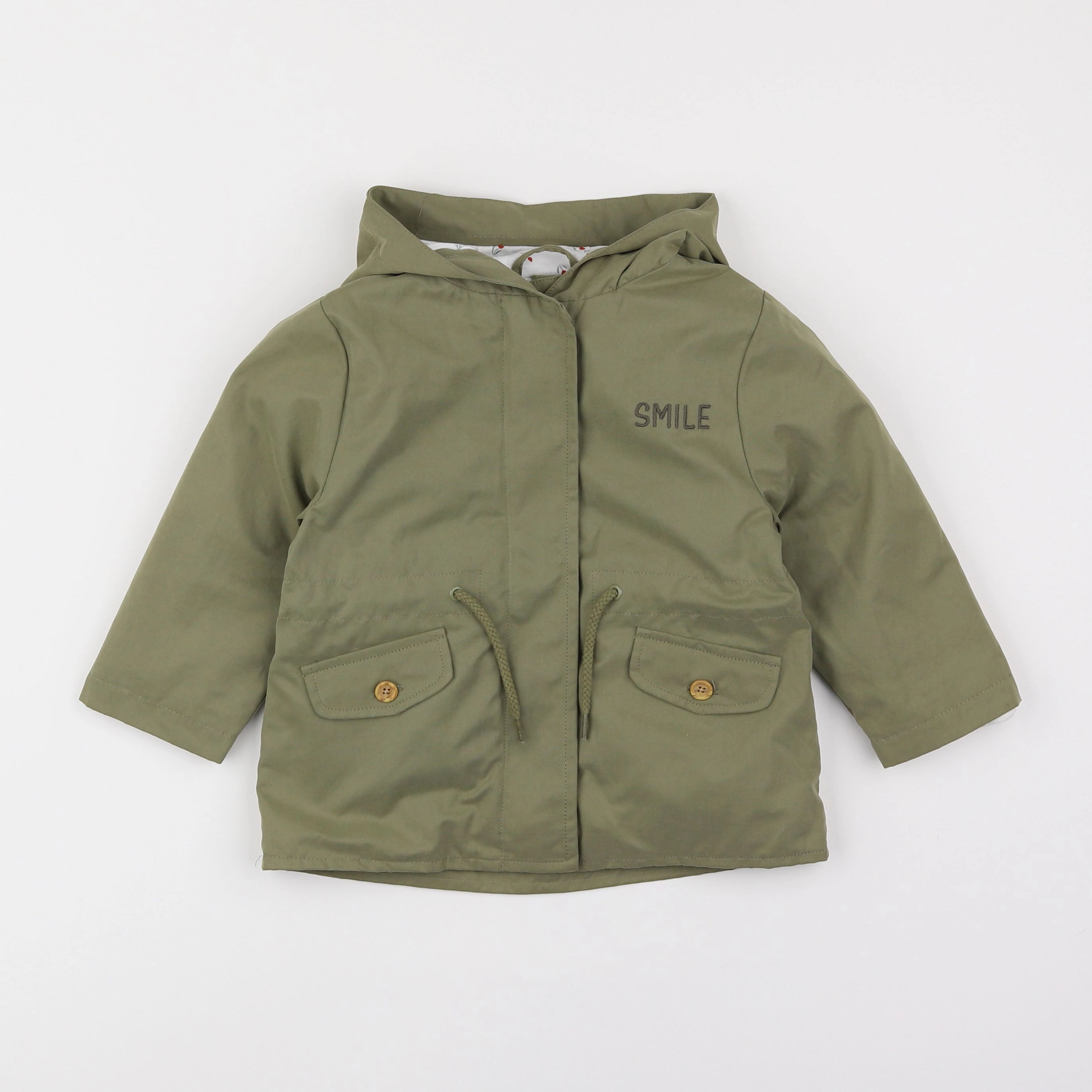 Vertbaudet - manteau doublure amovible vert - 2 ans