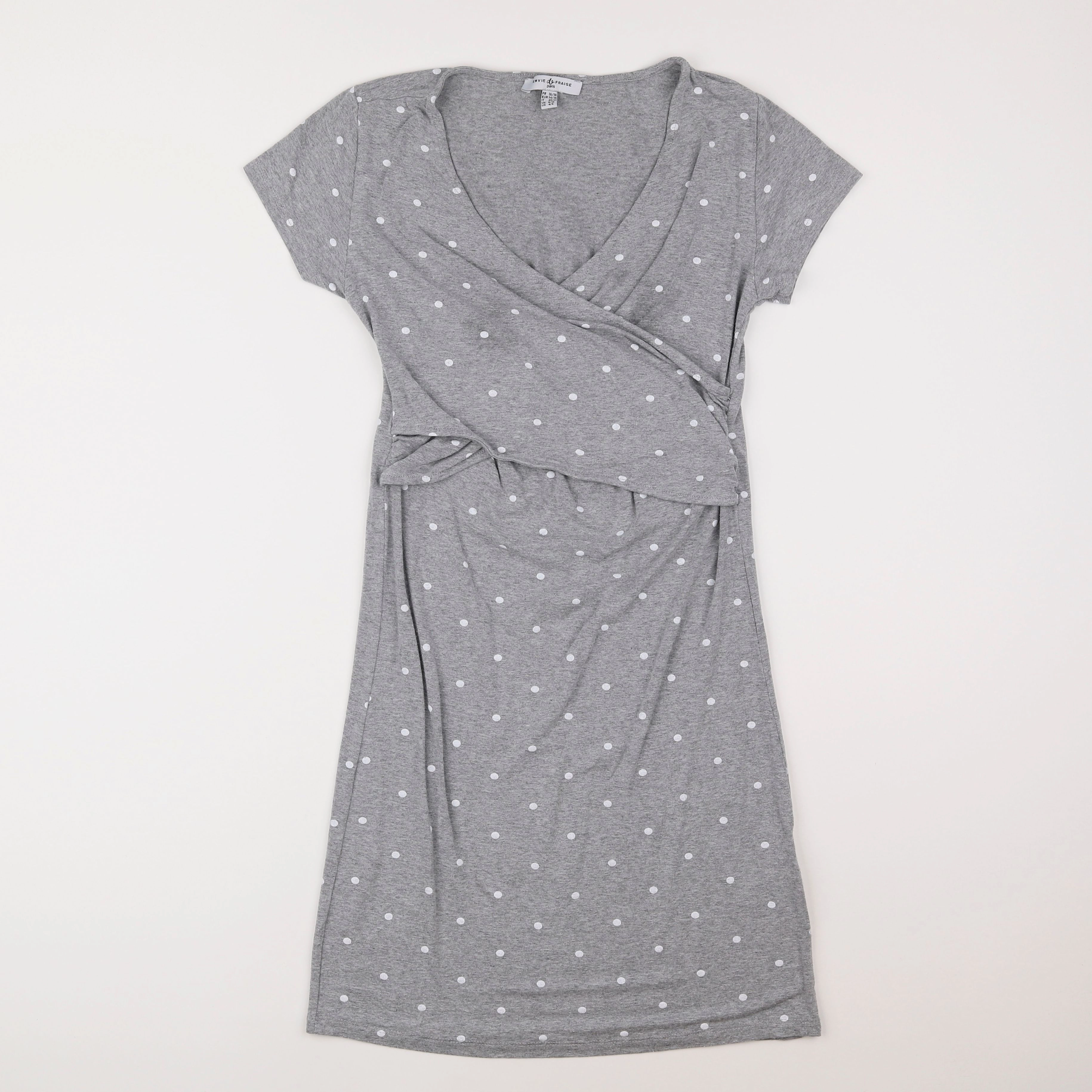 Envie de fraise - robe grossesse gris - 36 à 38