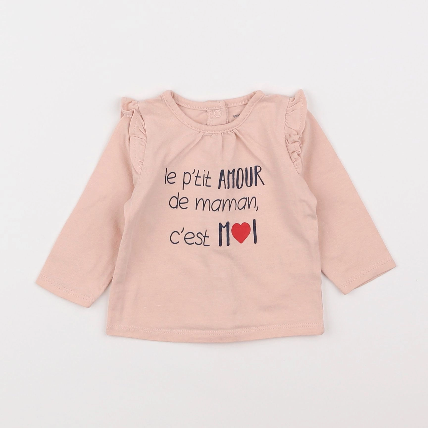 Vertbaudet - tee-shirt rose - 3 mois