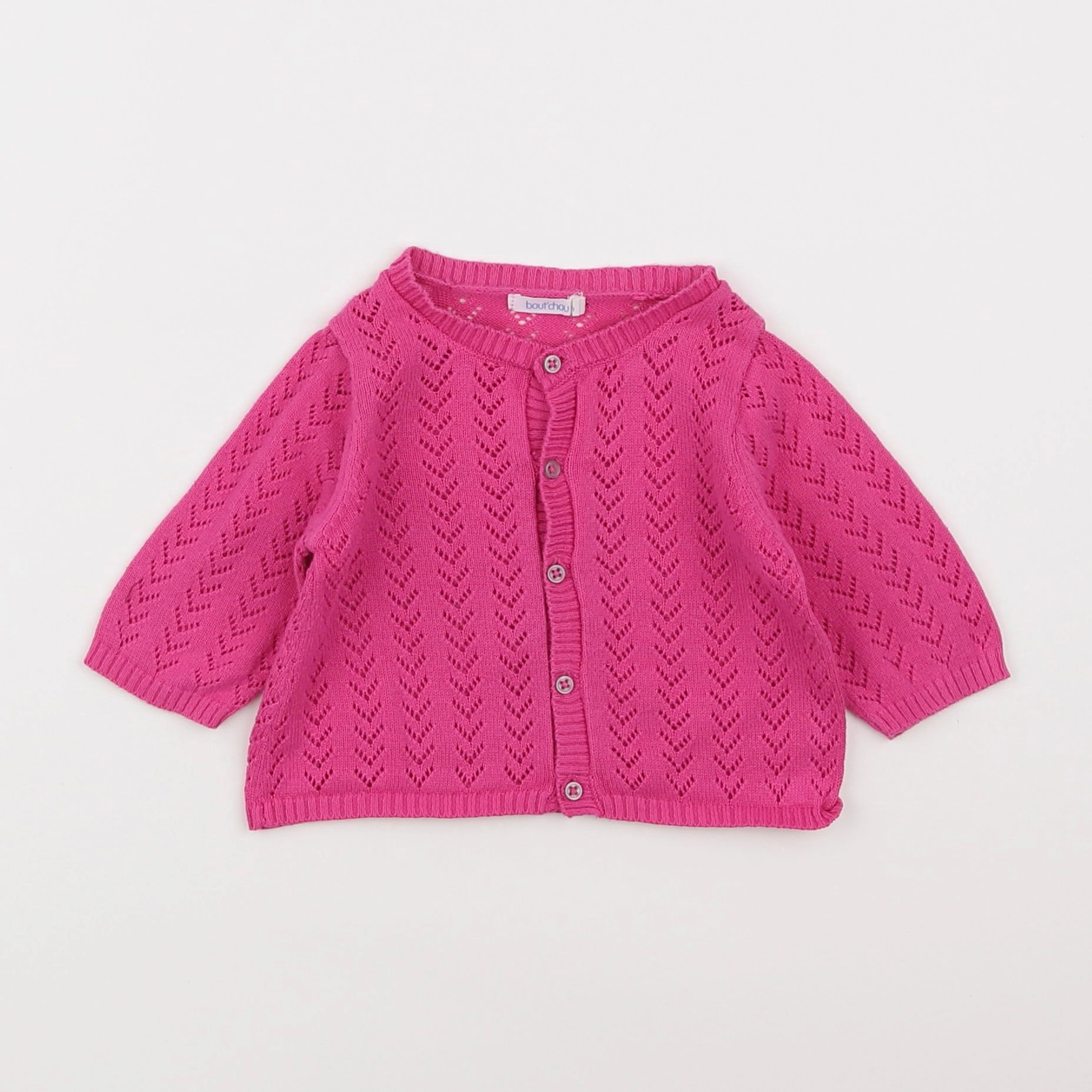 Boutchou - gilet rose - 3 mois