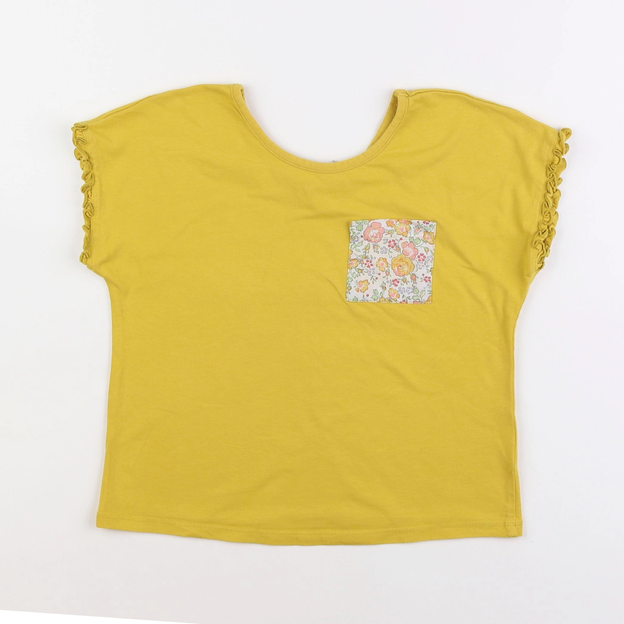 Cyrillus - tee-shirt jaune - 8 ans