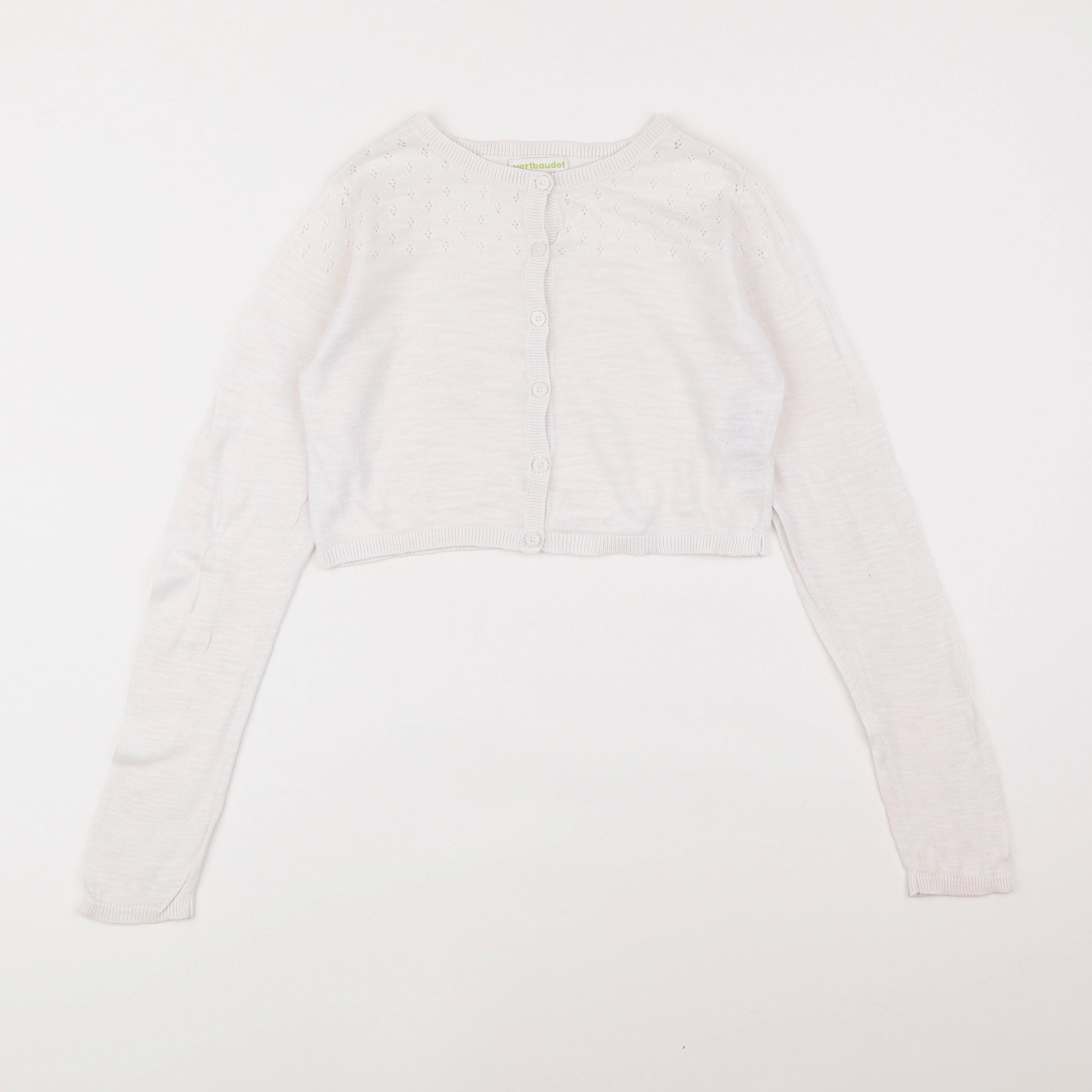 Vertbaudet - gilet blanc - 8 ans