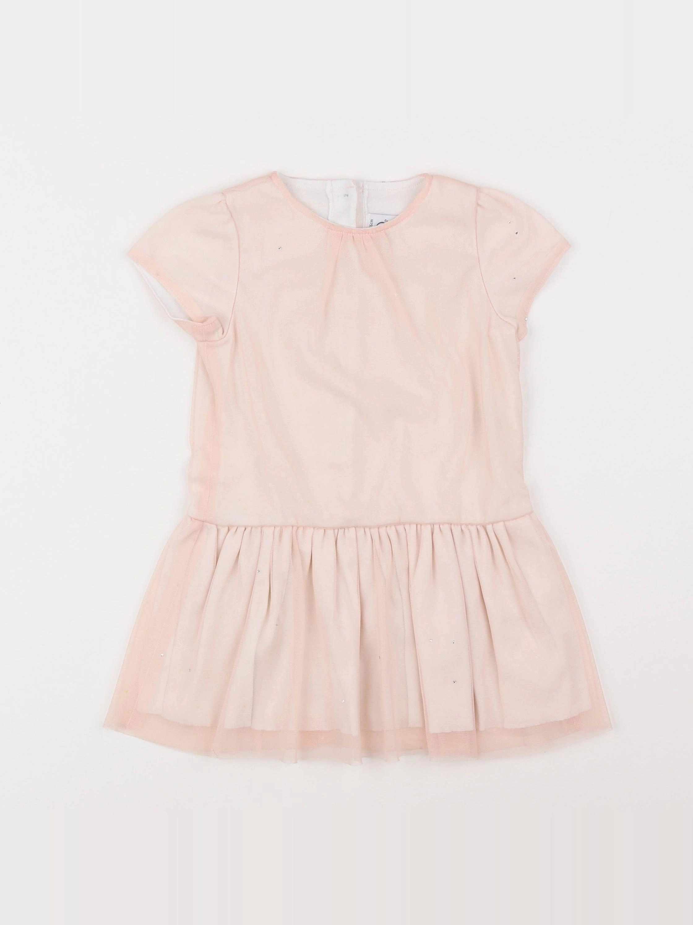 Petit Bateau - robe rose - 2 ans