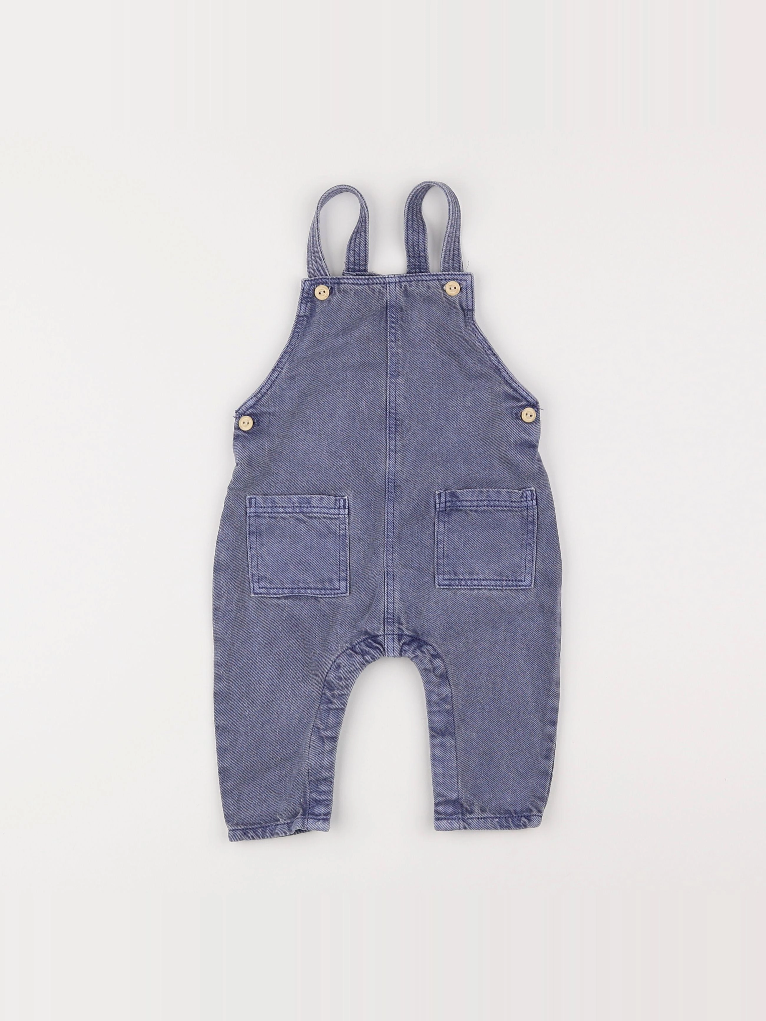 H&M - salopette bleu - 3/6 mois