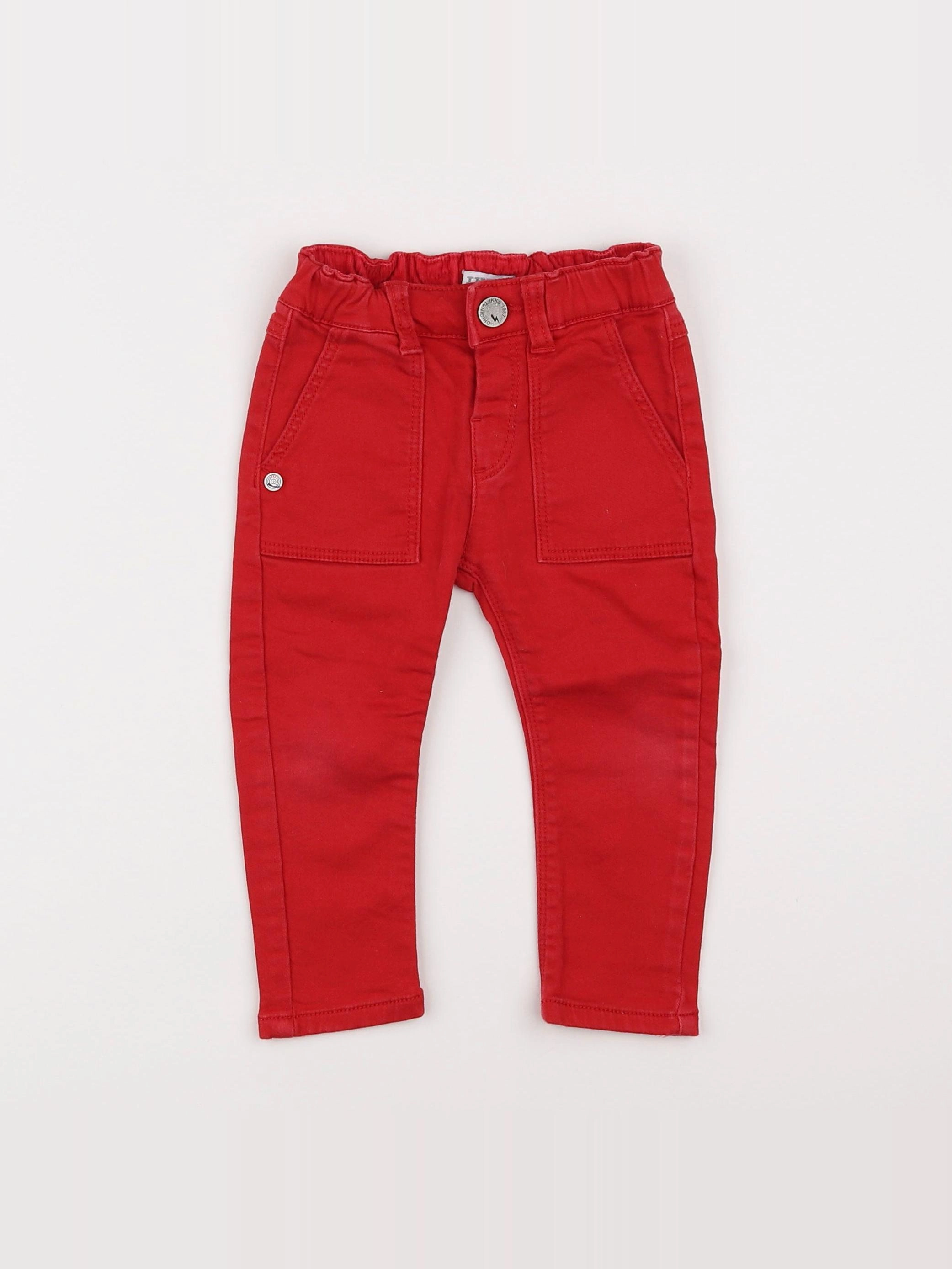 IKKS - pantalon rouge - 18 mois