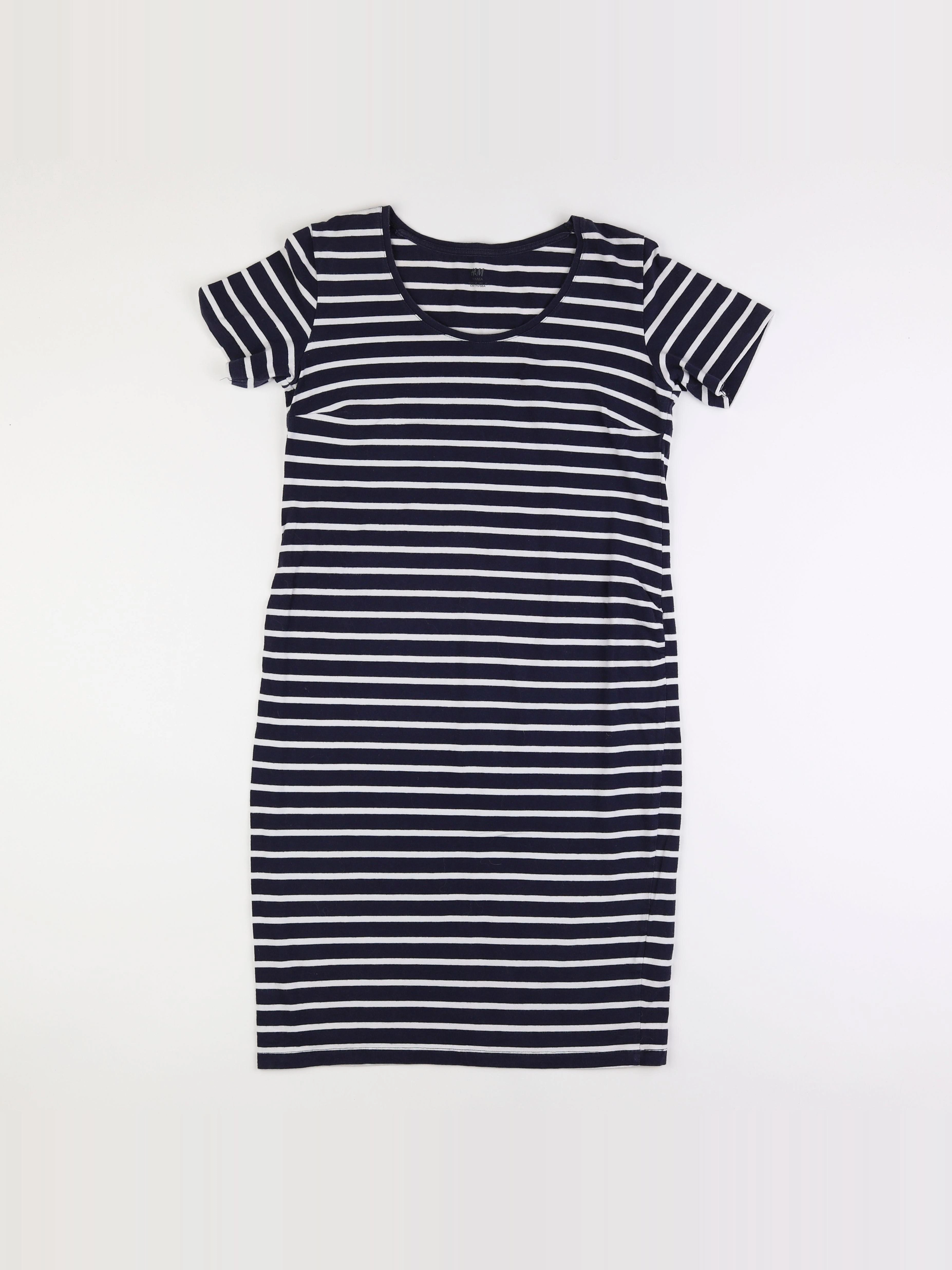 H&M - robe grossesse bleu - 38