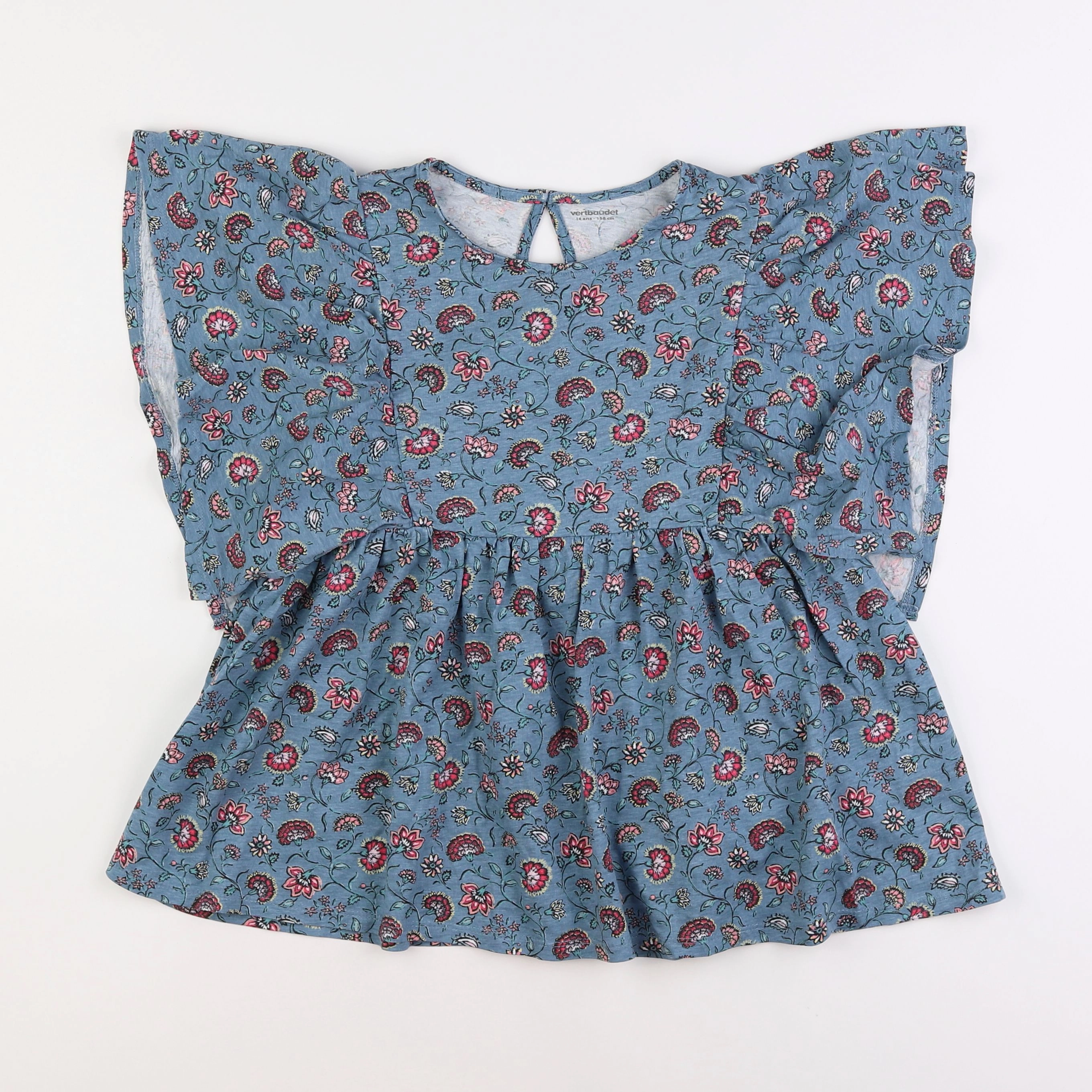 Vertbaudet - blouse bleu - 14 ans