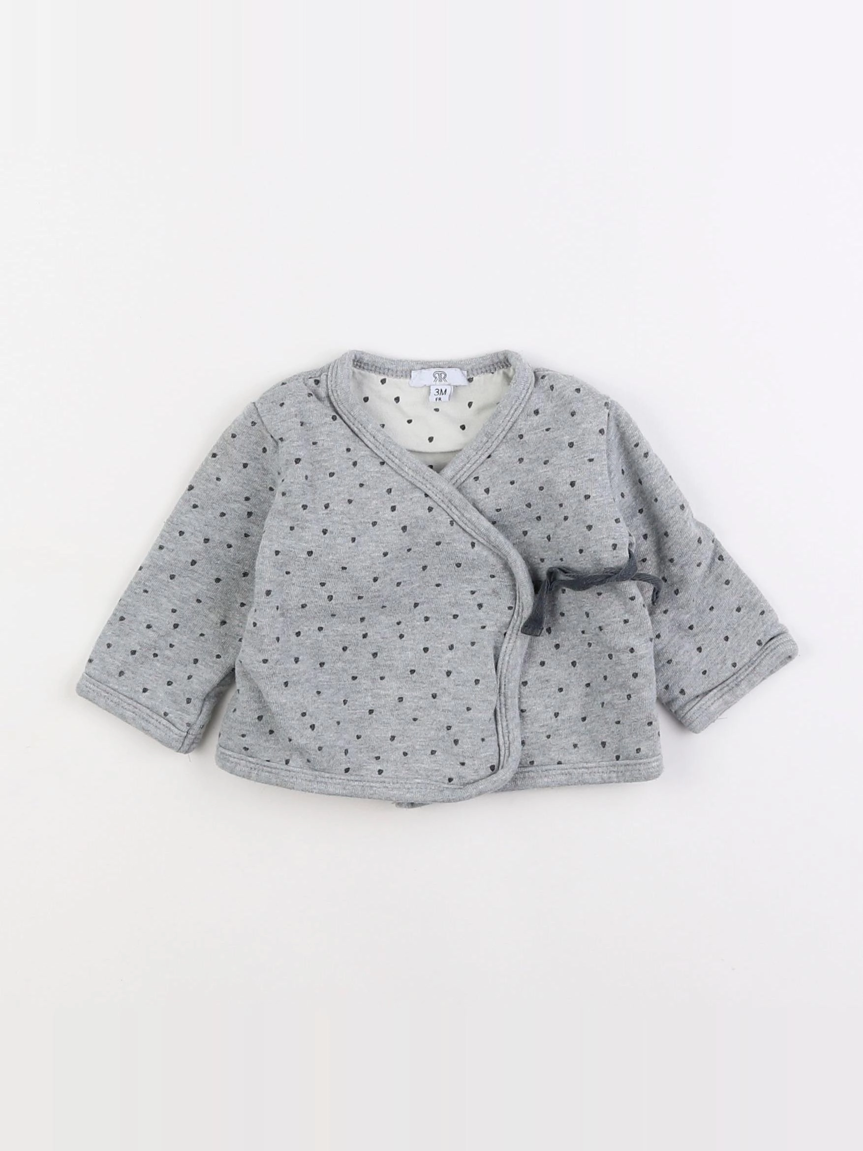 La Redoute - sweat gris - 3 mois