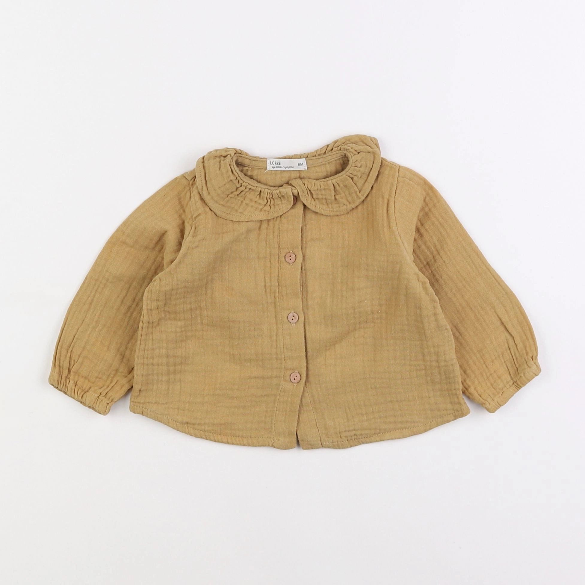 Little Cigogne - blouse jaune - 6 mois