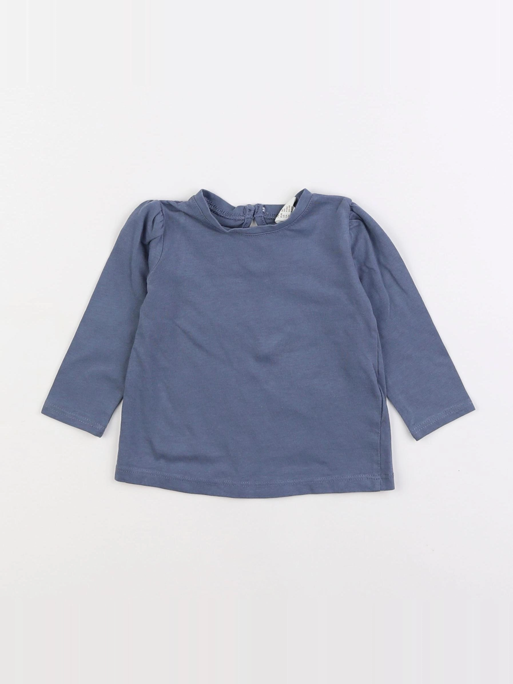 H&M - tee-shirt bleu - 6 mois