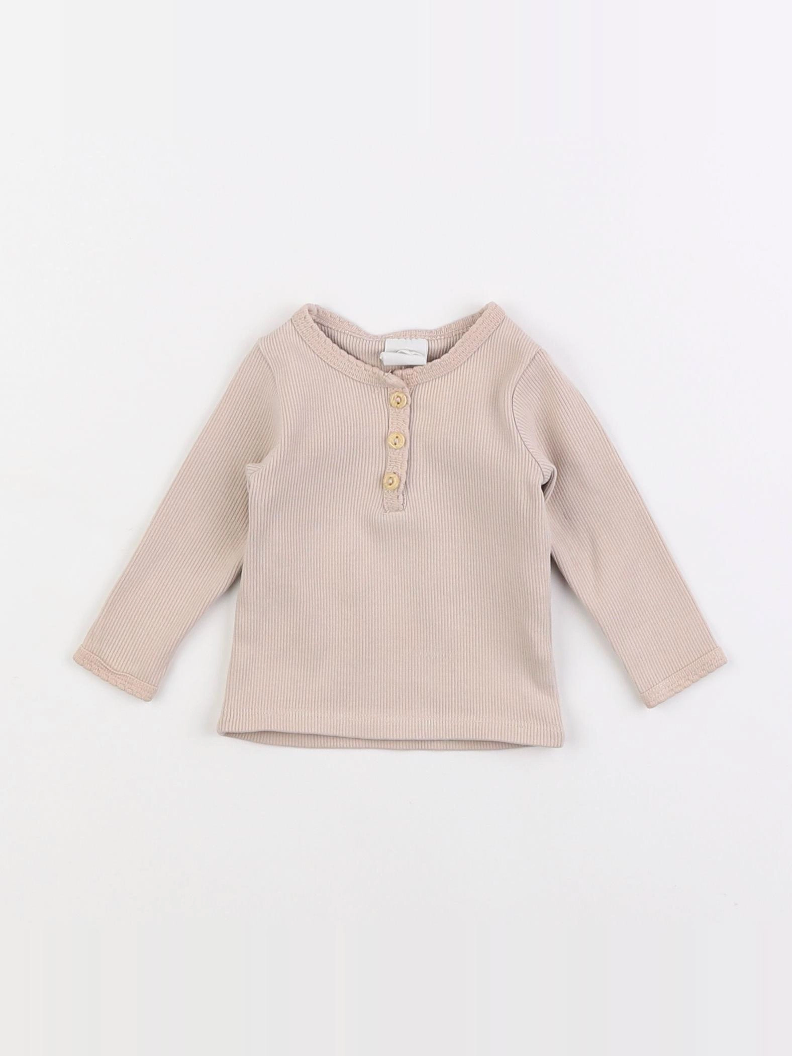 H&M - tee-shirt rose - 0/1 mois