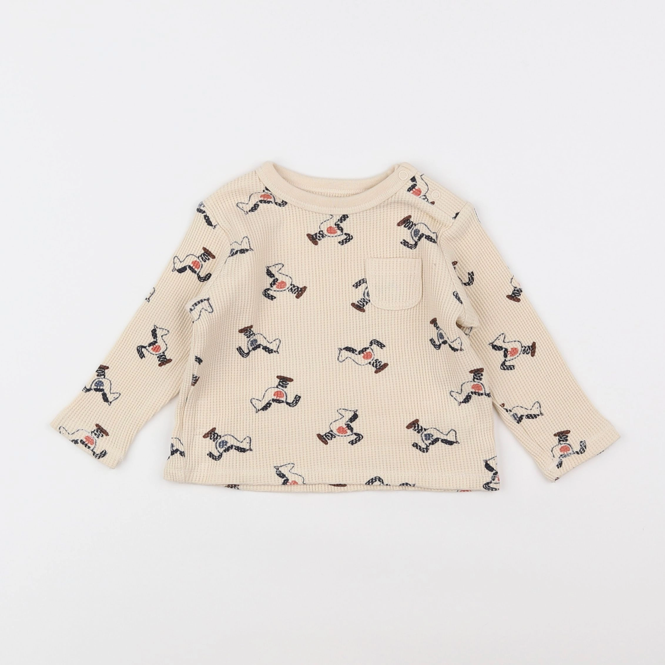 Boutchou - tee-shirt beige - 9 mois