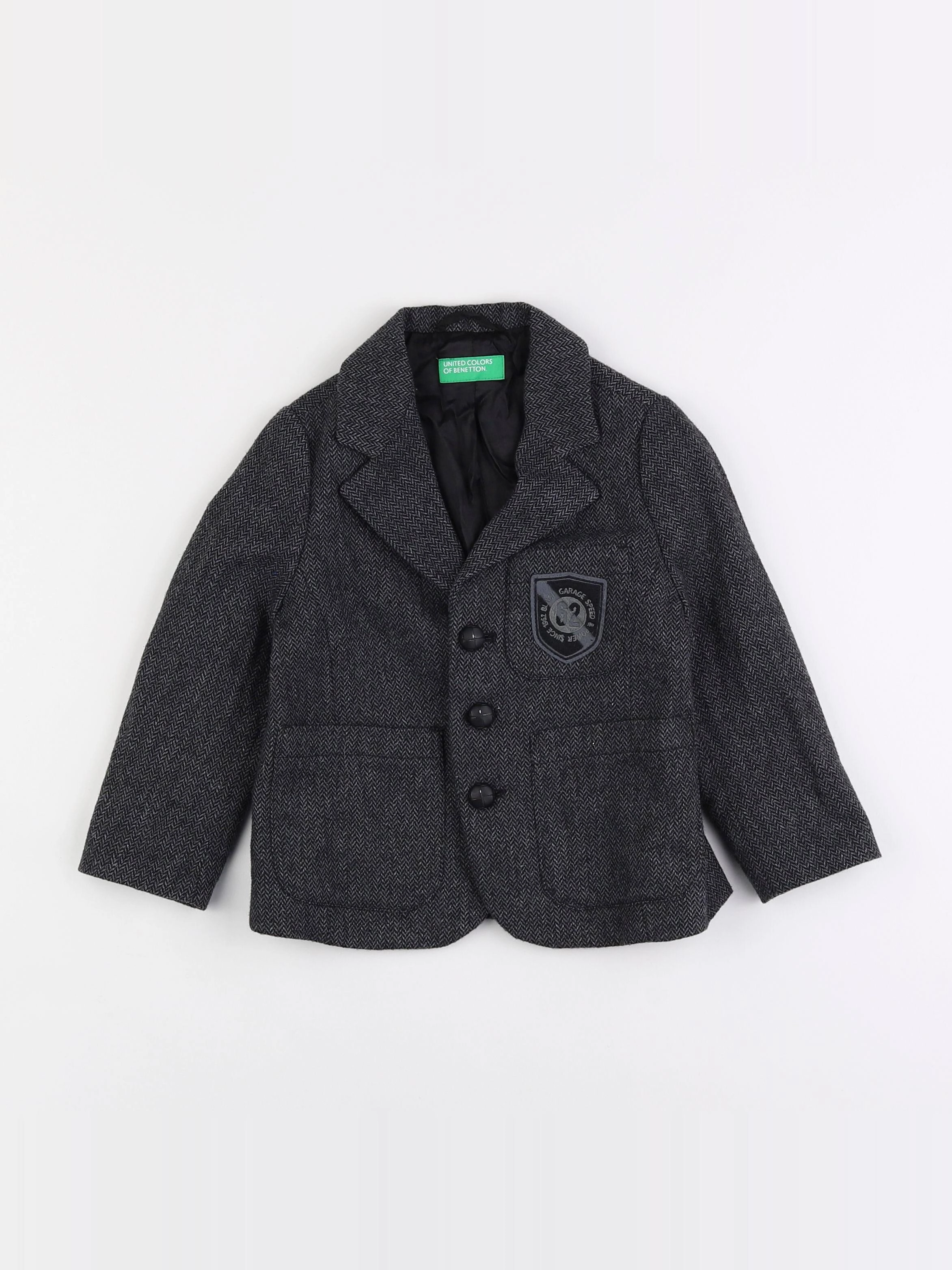 Benetton - veste gris - 2 ans