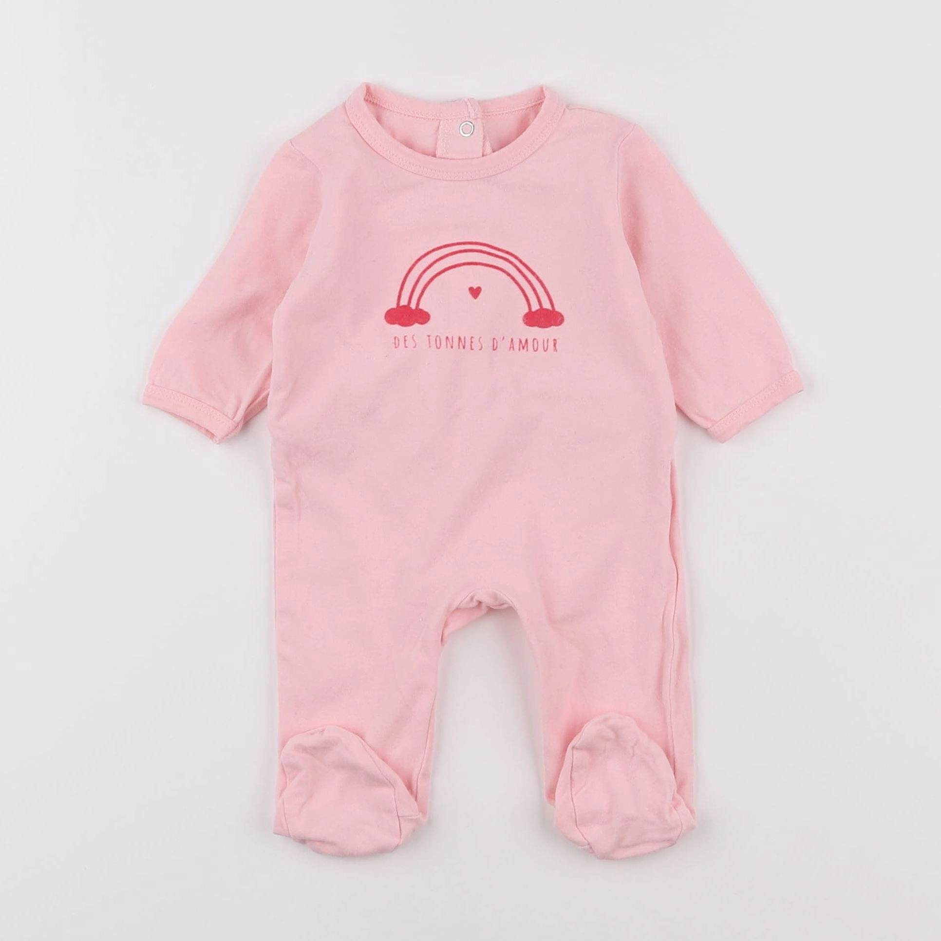 Vertbaudet - pyjama coton rose - 1 mois