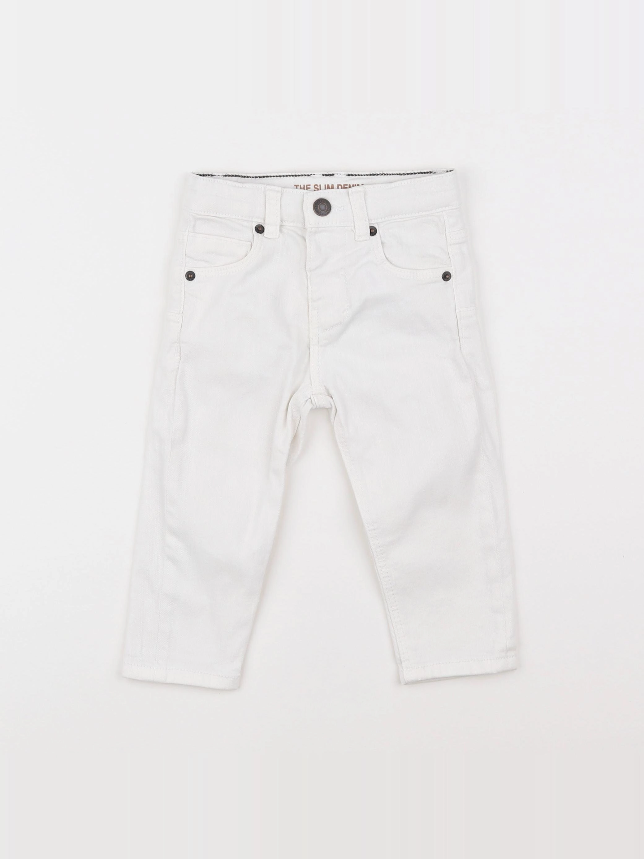 Zara - jean blanc - 9/12 mois